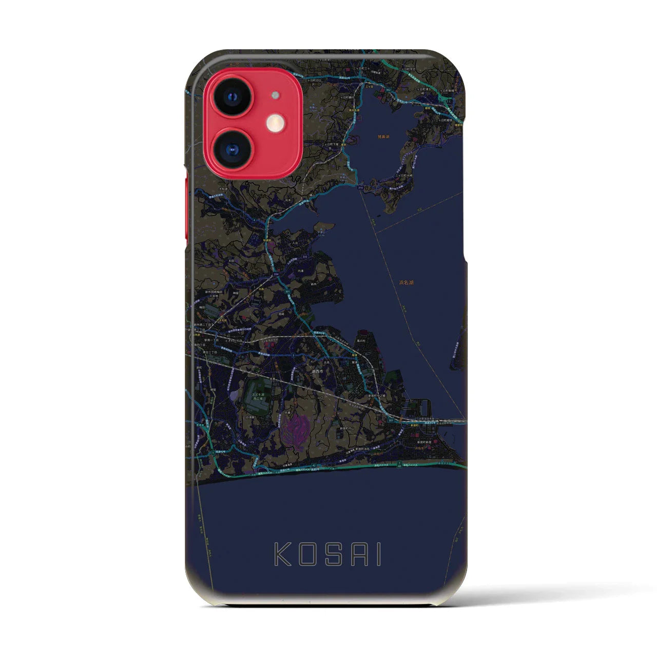 【湖西(静岡県)】地図柄iPhoneケース(バックカバータイプ)