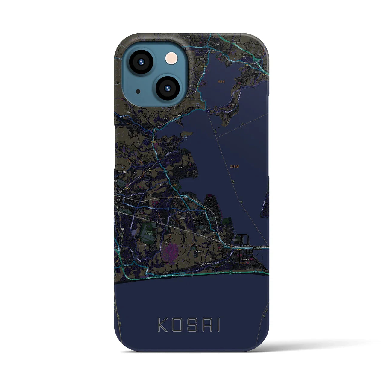 【湖西(静岡県)】地図柄iPhoneケース(バックカバータイプ)