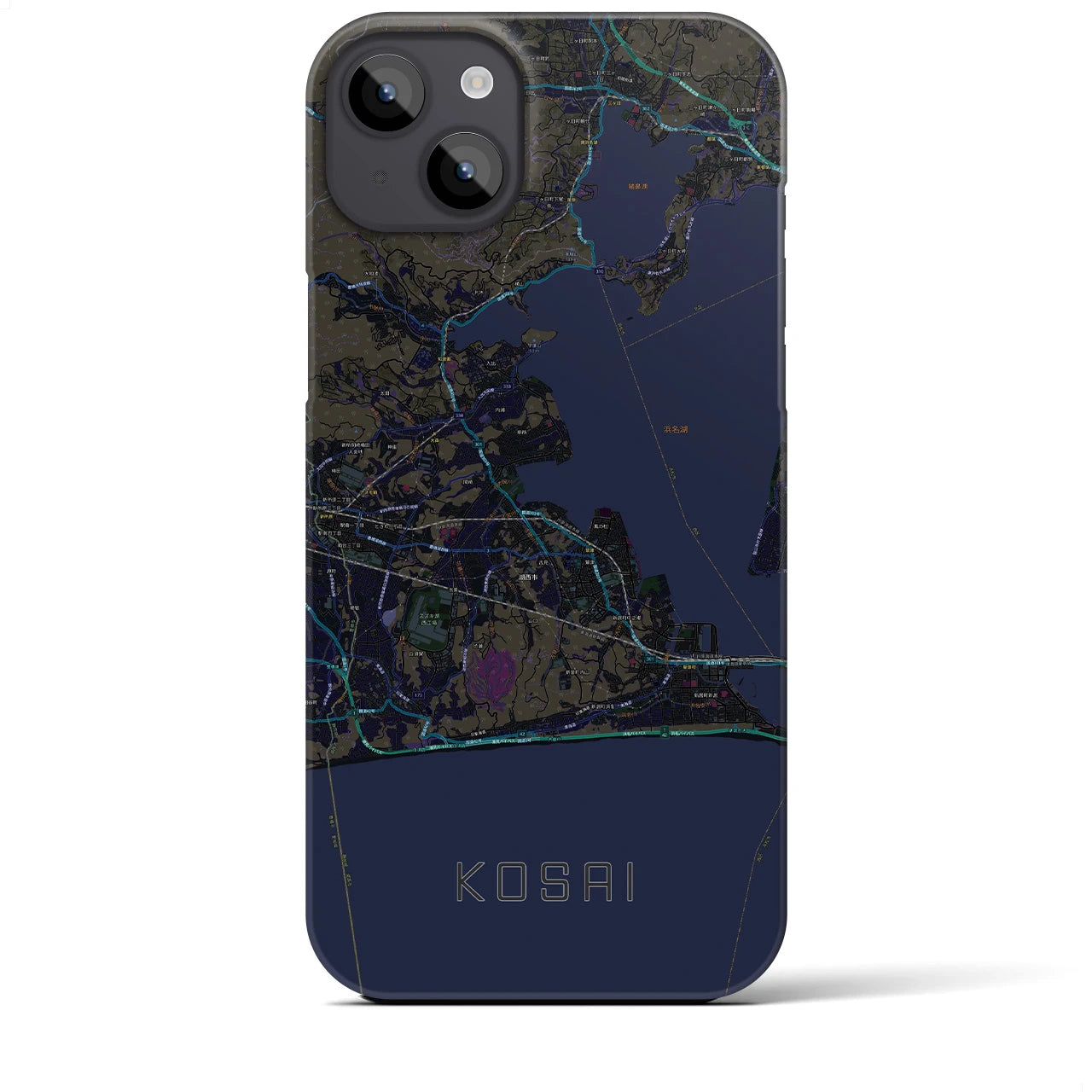 【湖西(静岡県)】地図柄iPhoneケース(バックカバータイプ)