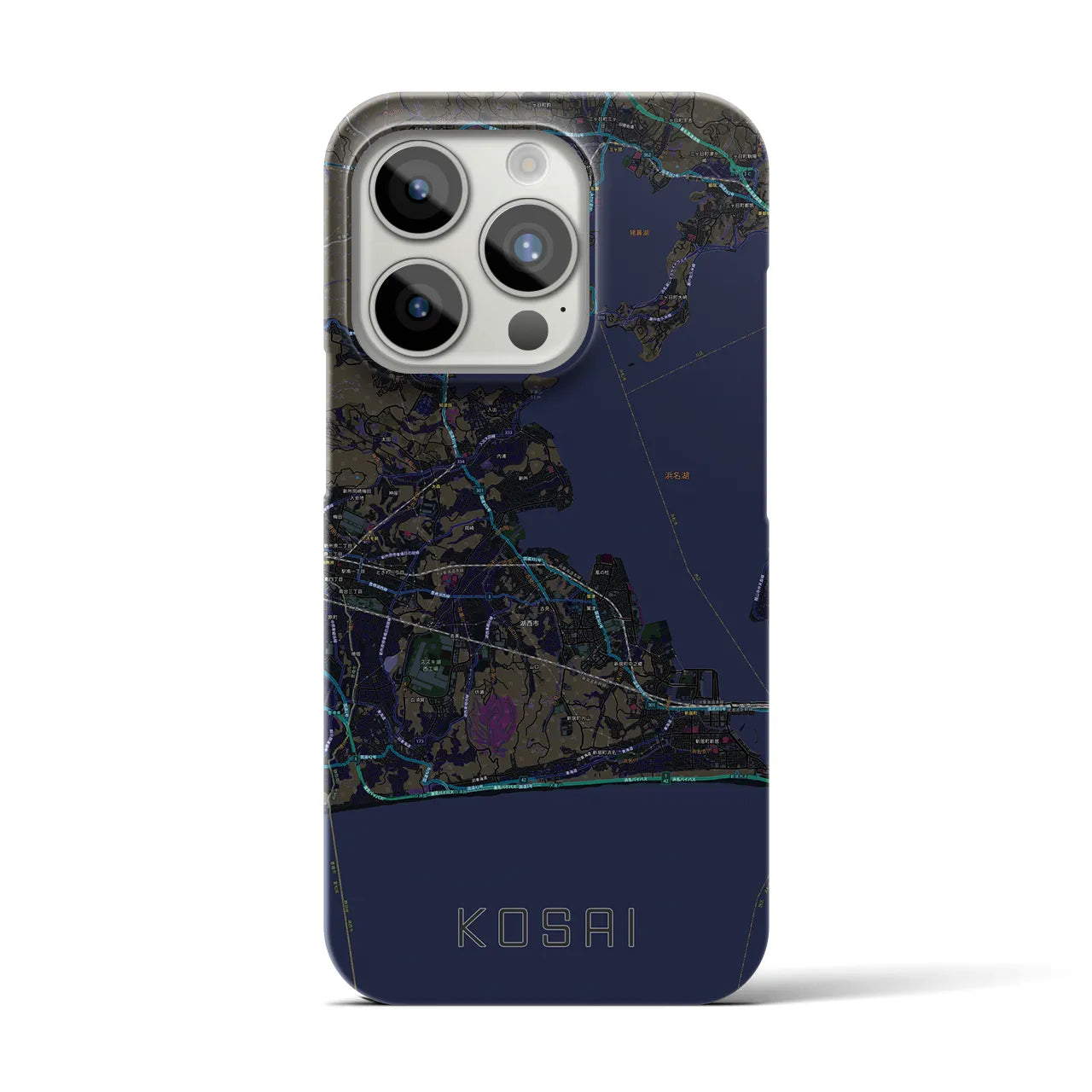 【湖西(静岡県)】地図柄iPhoneケース(バックカバータイプ)