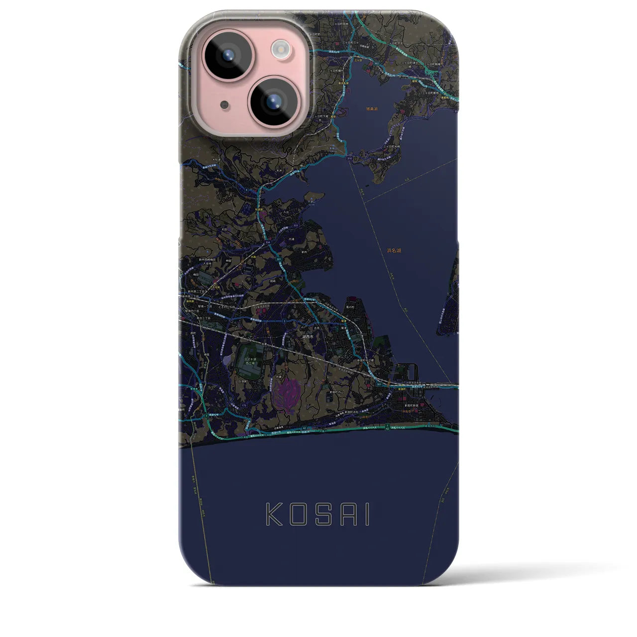 【湖西(静岡県)】地図柄iPhoneケース(バックカバータイプ)
