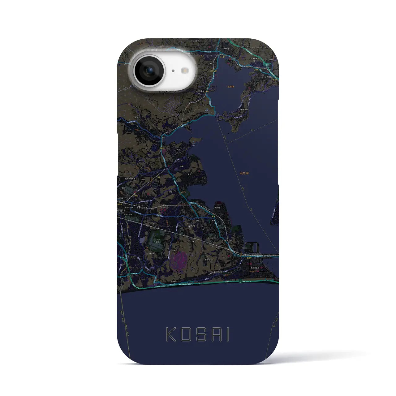 【湖西(静岡県)】地図柄iPhoneケース(バックカバータイプ)
