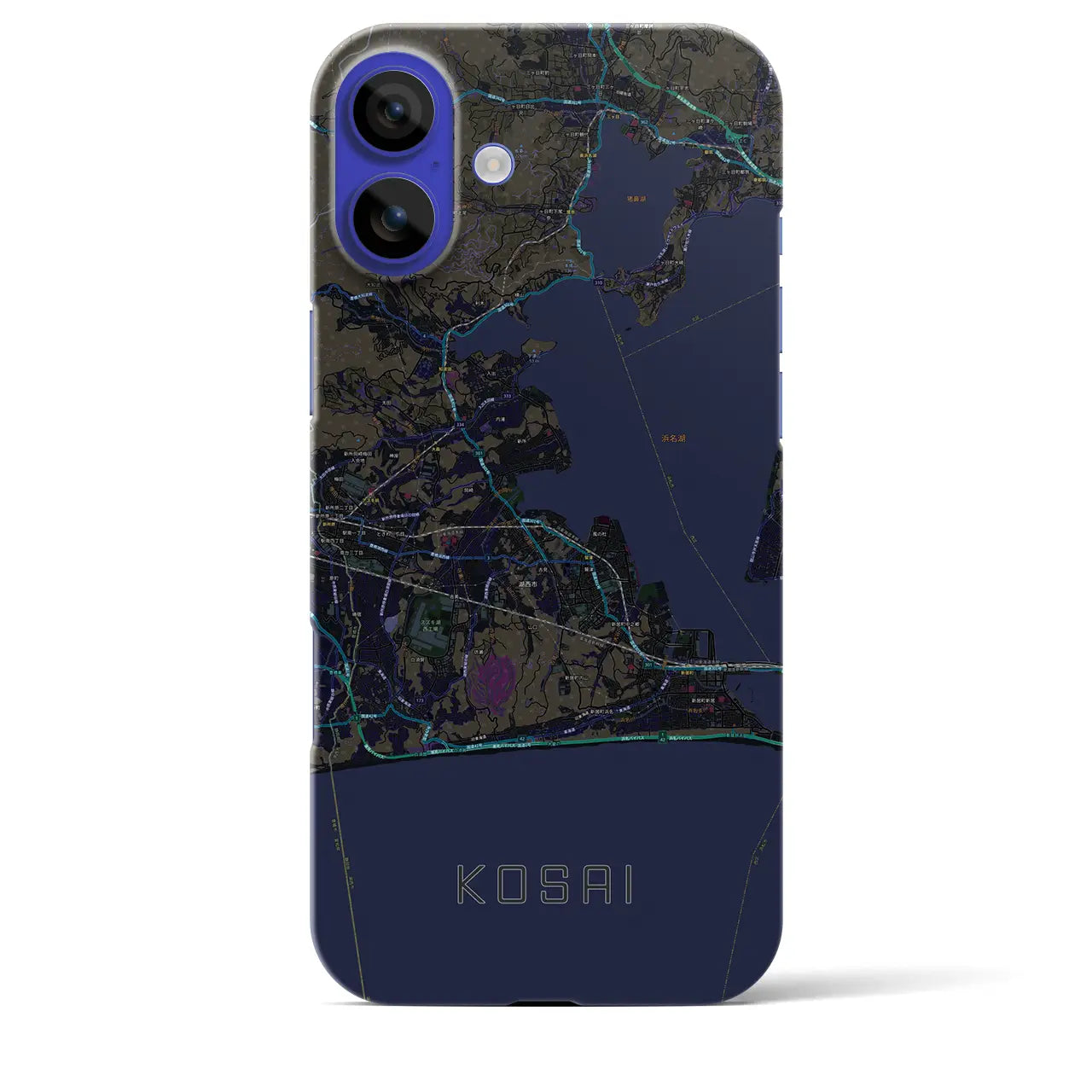 【湖西(静岡県)】地図柄iPhoneケース(バックカバータイプ)