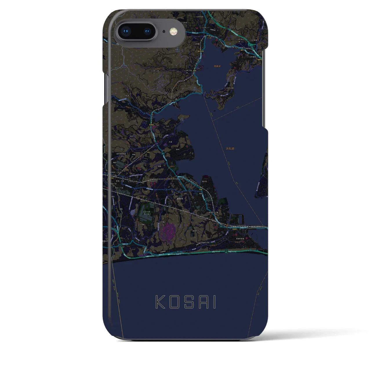【湖西(静岡県)】地図柄iPhoneケース(バックカバータイプ)