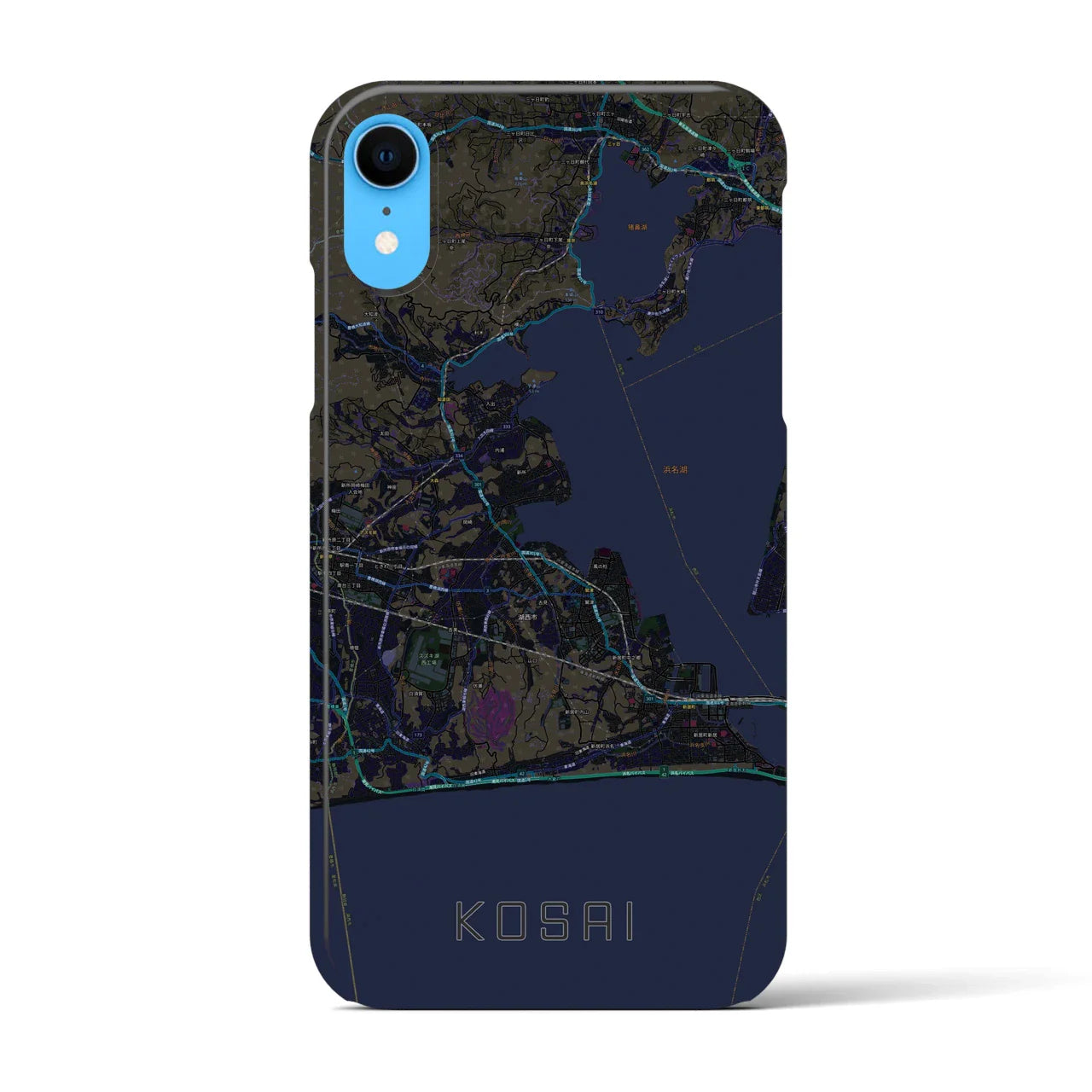 【湖西(静岡県)】地図柄iPhoneケース(バックカバータイプ)