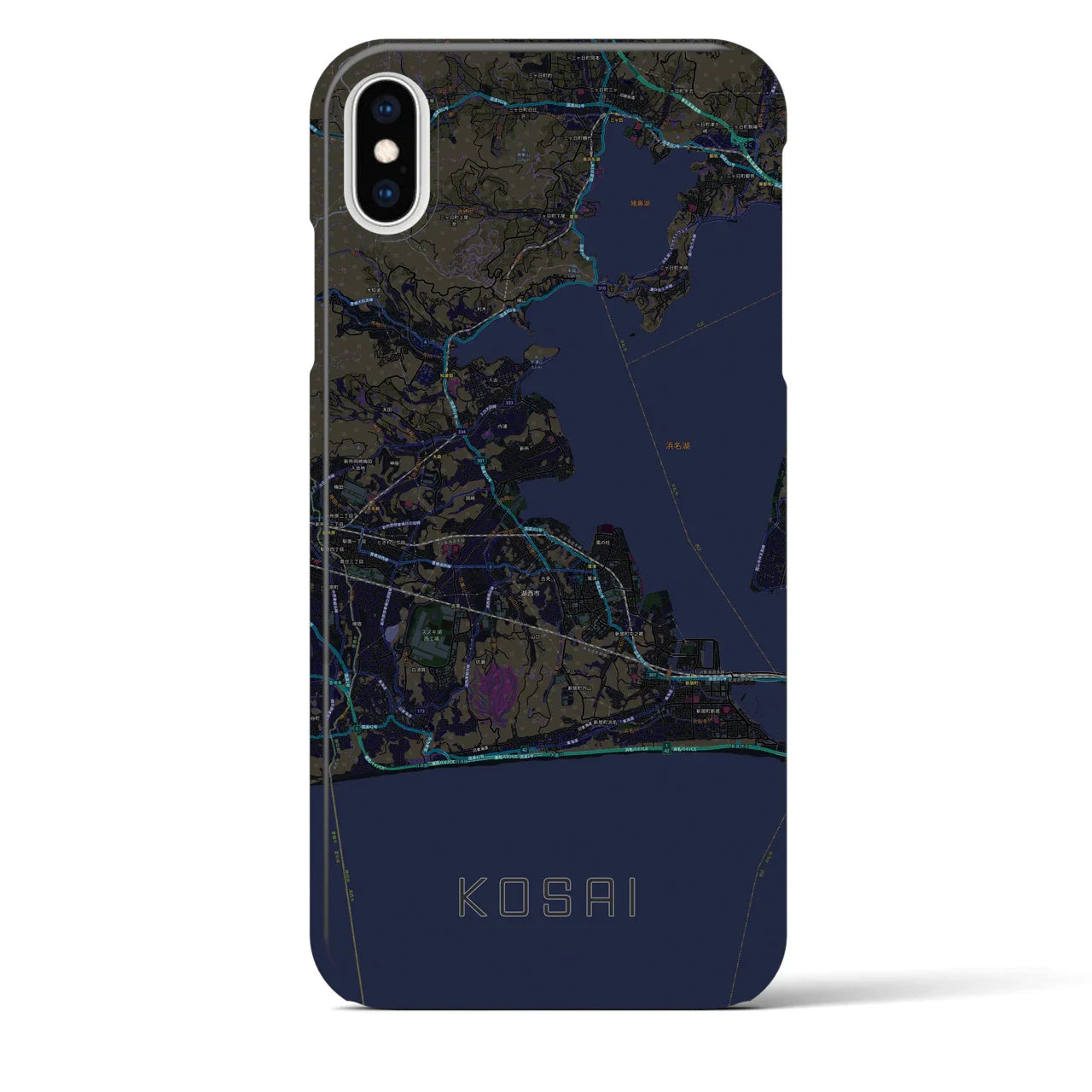 【湖西(静岡県)】地図柄iPhoneケース(バックカバータイプ)