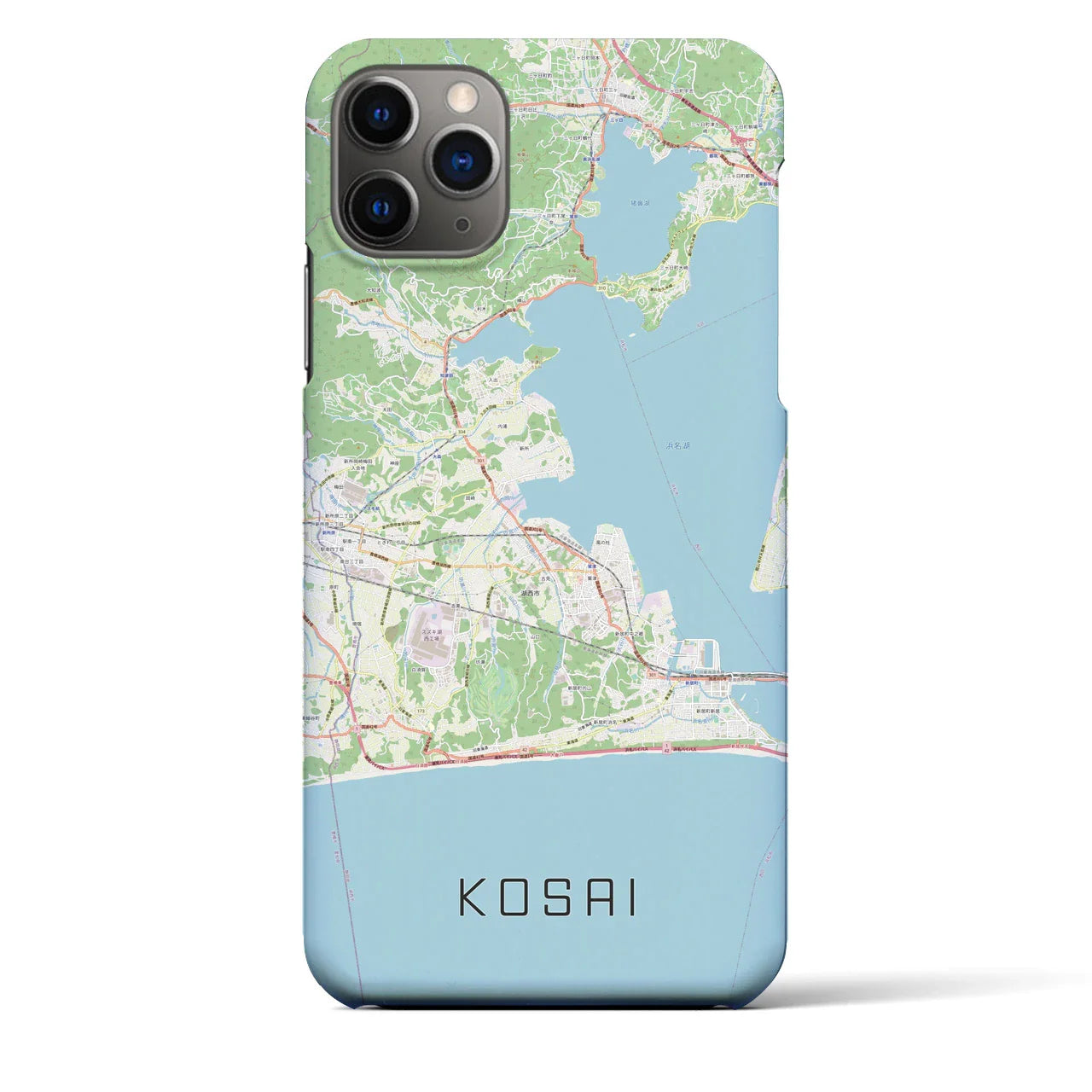 【湖西(静岡県)】地図柄iPhoneケース(バックカバータイプ)