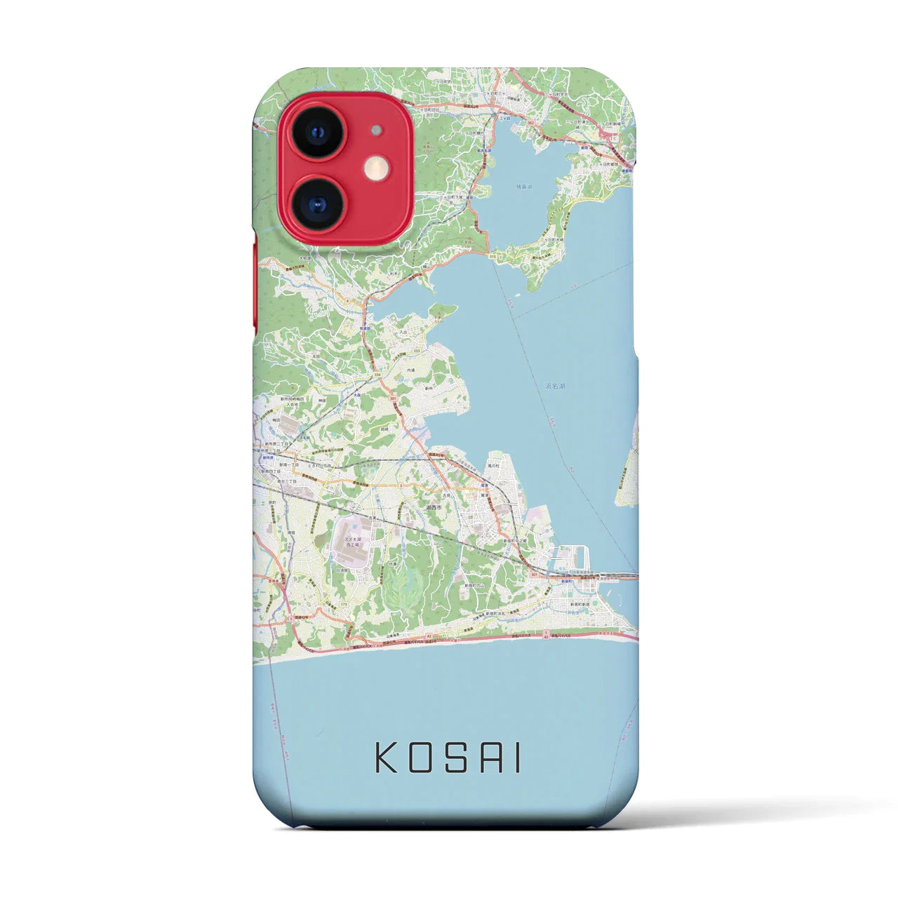 【湖西(静岡県)】地図柄iPhoneケース(バックカバータイプ)