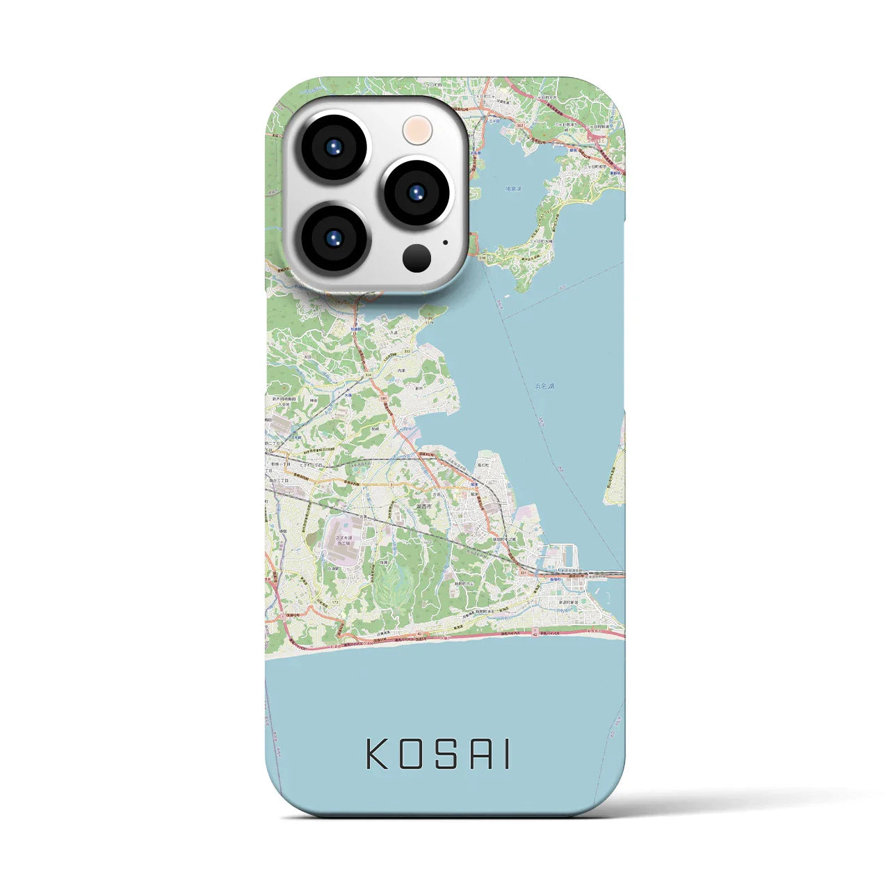【湖西(静岡県)】地図柄iPhoneケース(バックカバータイプ)