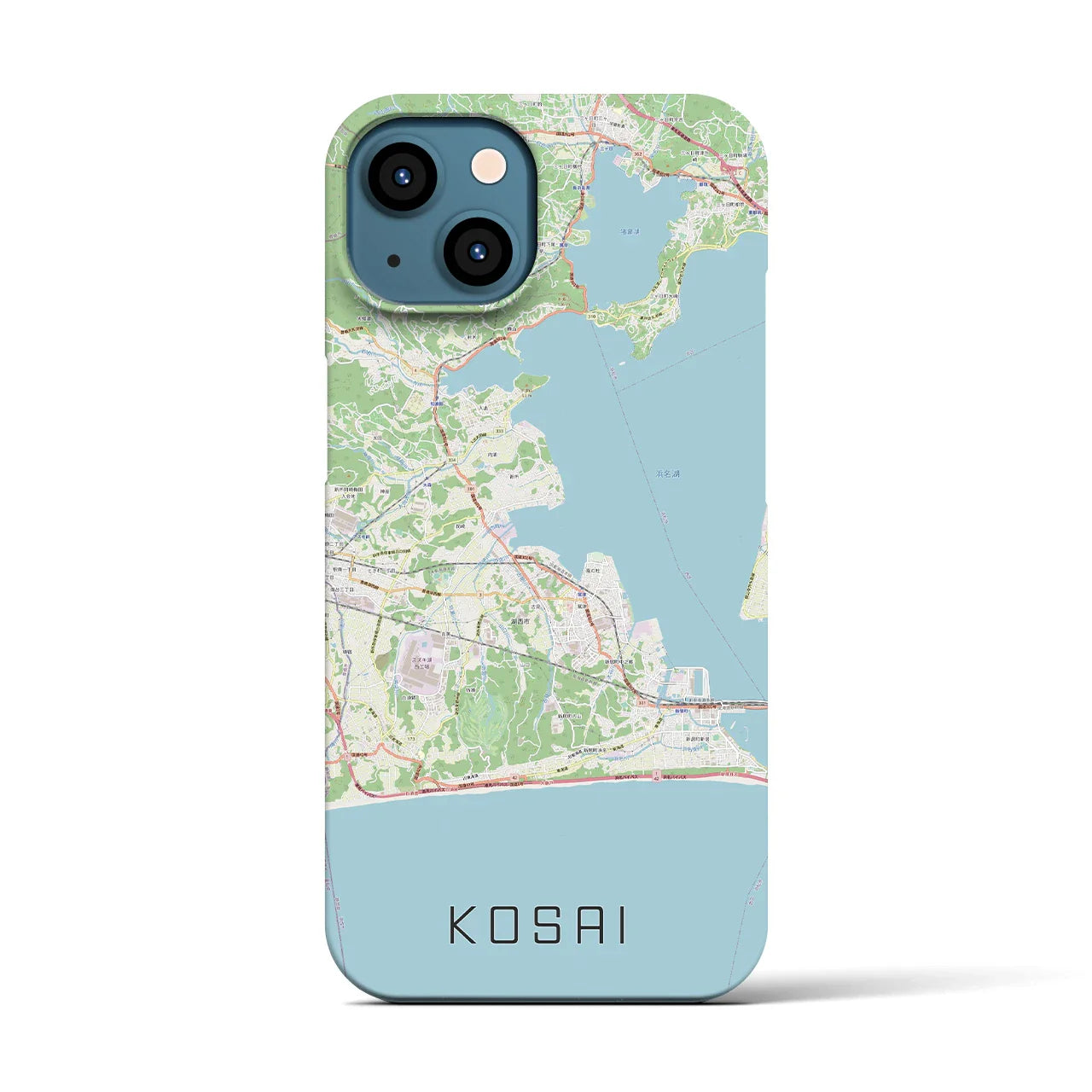 【湖西(静岡県)】地図柄iPhoneケース(バックカバータイプ)