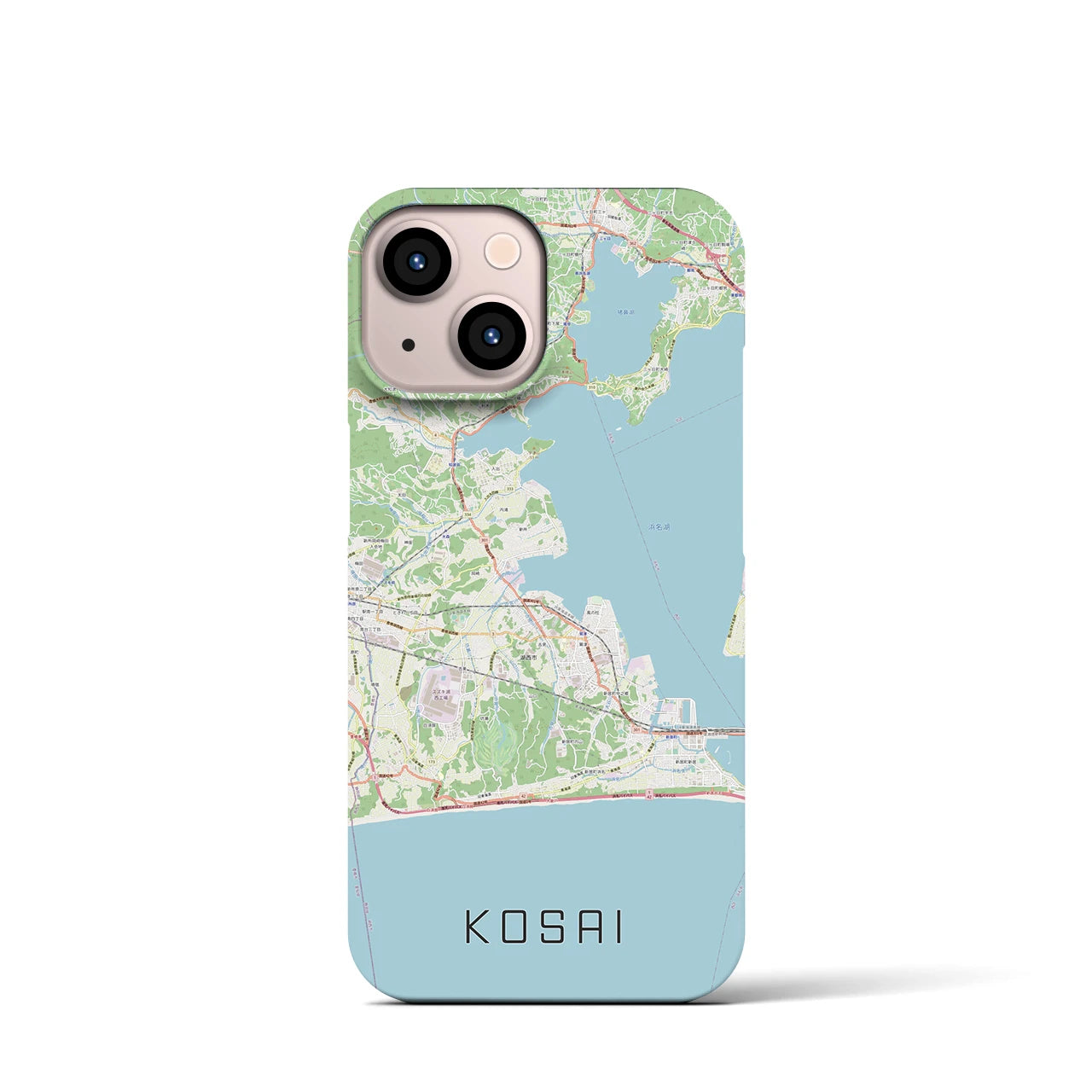 【湖西(静岡県)】地図柄iPhoneケース(バックカバータイプ)