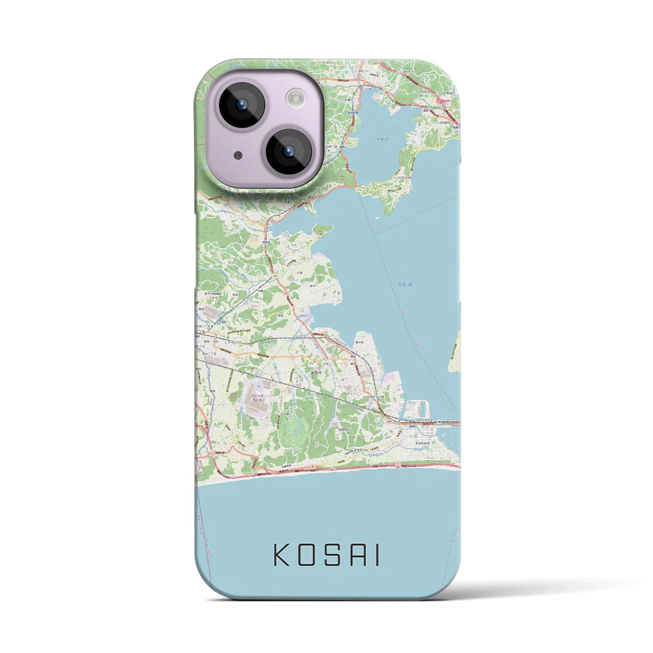 【湖西(静岡県)】地図柄iPhoneケース(バックカバータイプ)