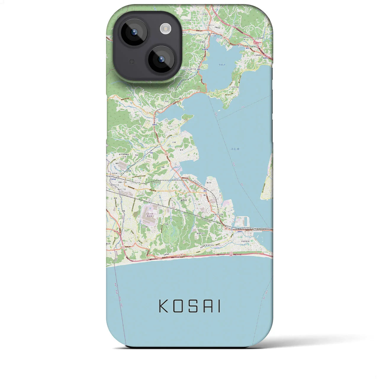 【湖西(静岡県)】地図柄iPhoneケース(バックカバータイプ)