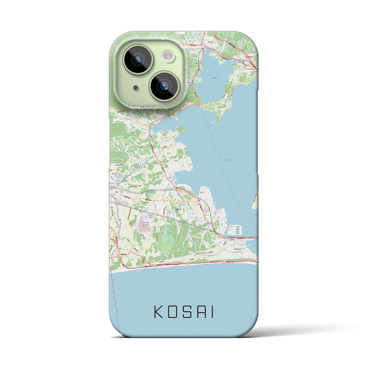 【湖西(静岡県)】地図柄iPhoneケース(バックカバータイプ)