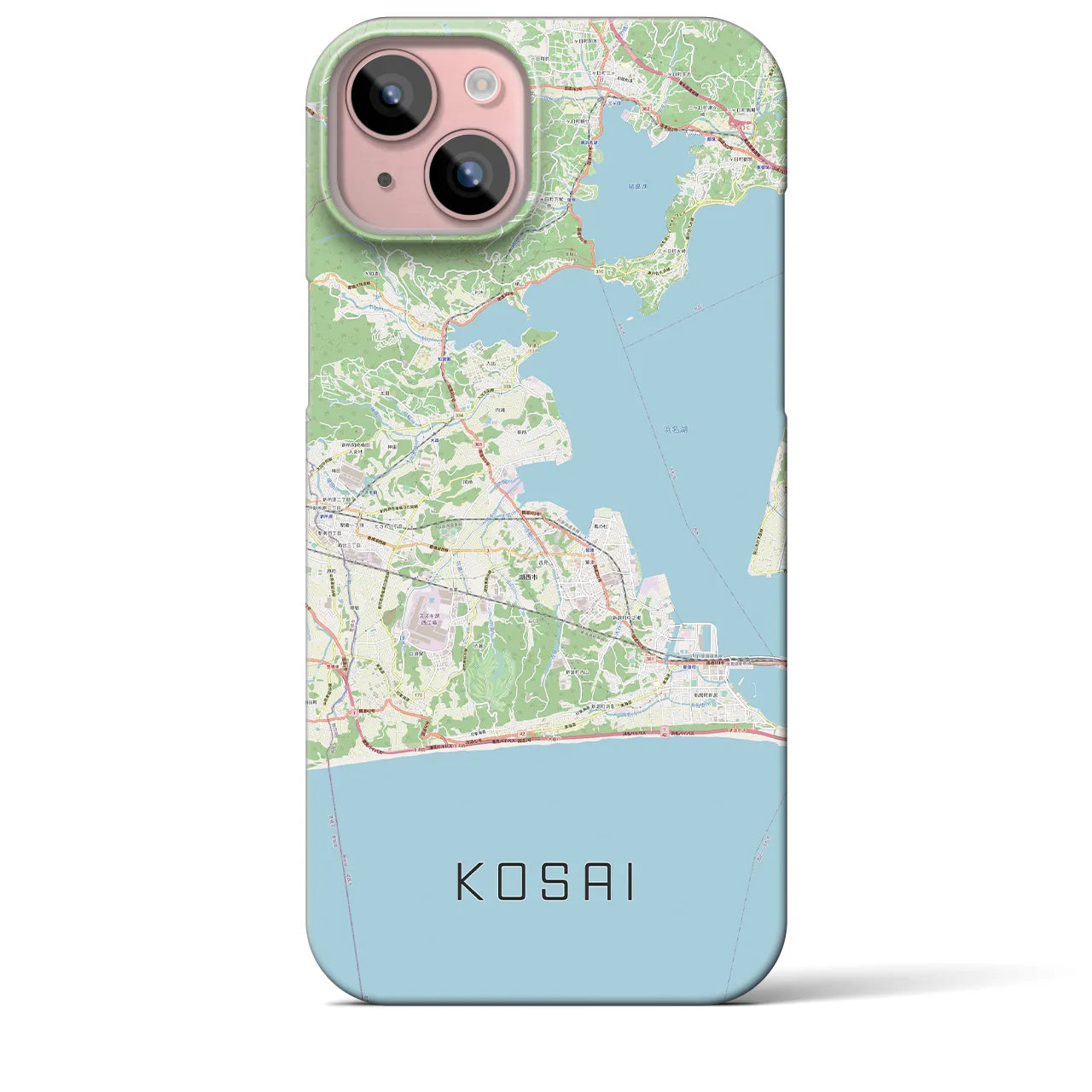 【湖西(静岡県)】地図柄iPhoneケース(バックカバータイプ)