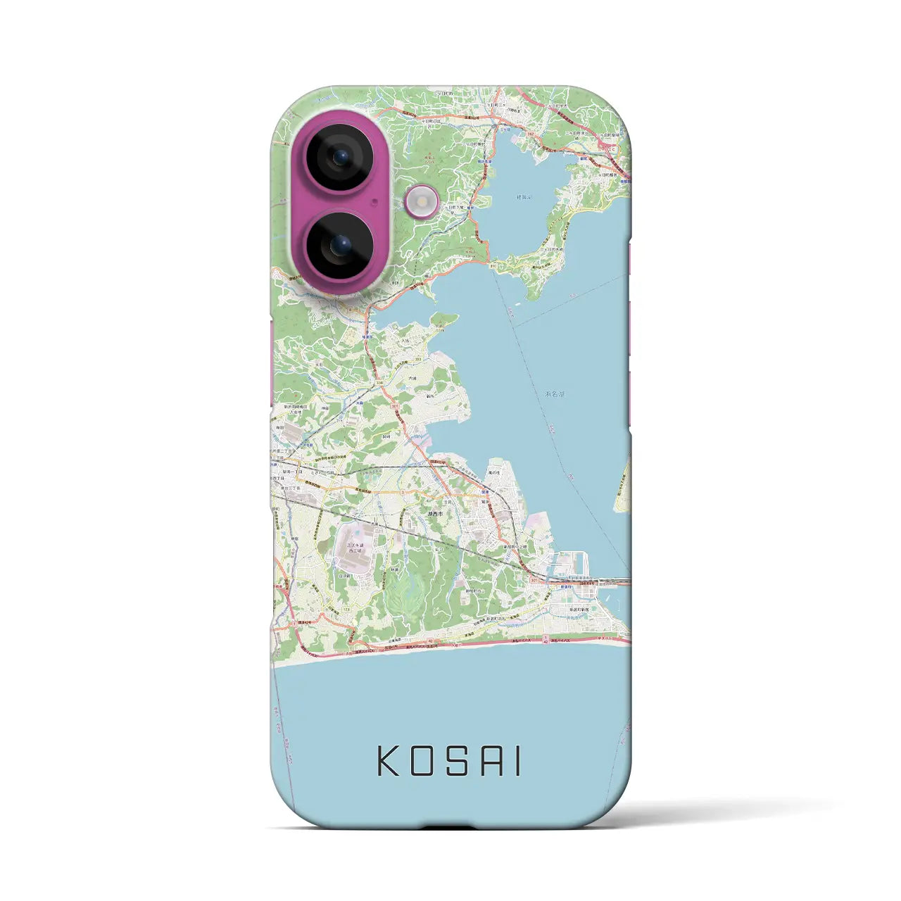 【湖西(静岡県)】地図柄iPhoneケース(バックカバータイプ)