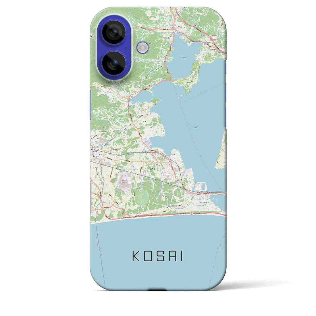 【湖西(静岡県)】地図柄iPhoneケース(バックカバータイプ)ナチュラル・iPhone 16 Pro Max 用