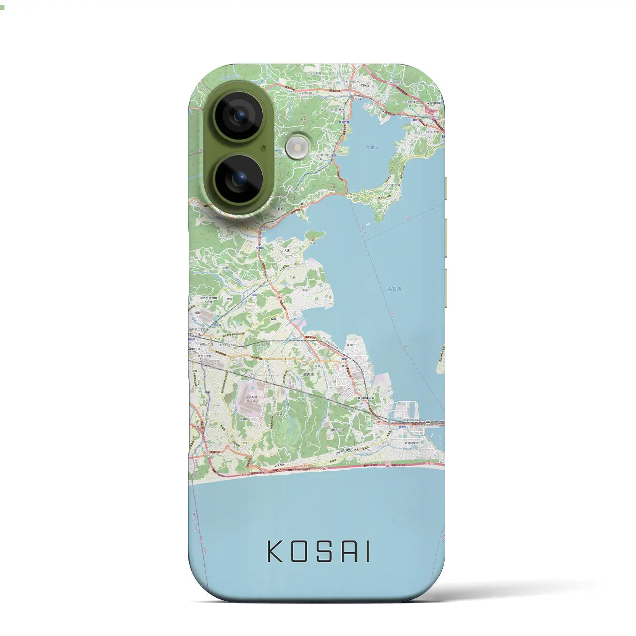 【湖西(静岡県)】地図柄iPhoneケース(バックカバータイプ)