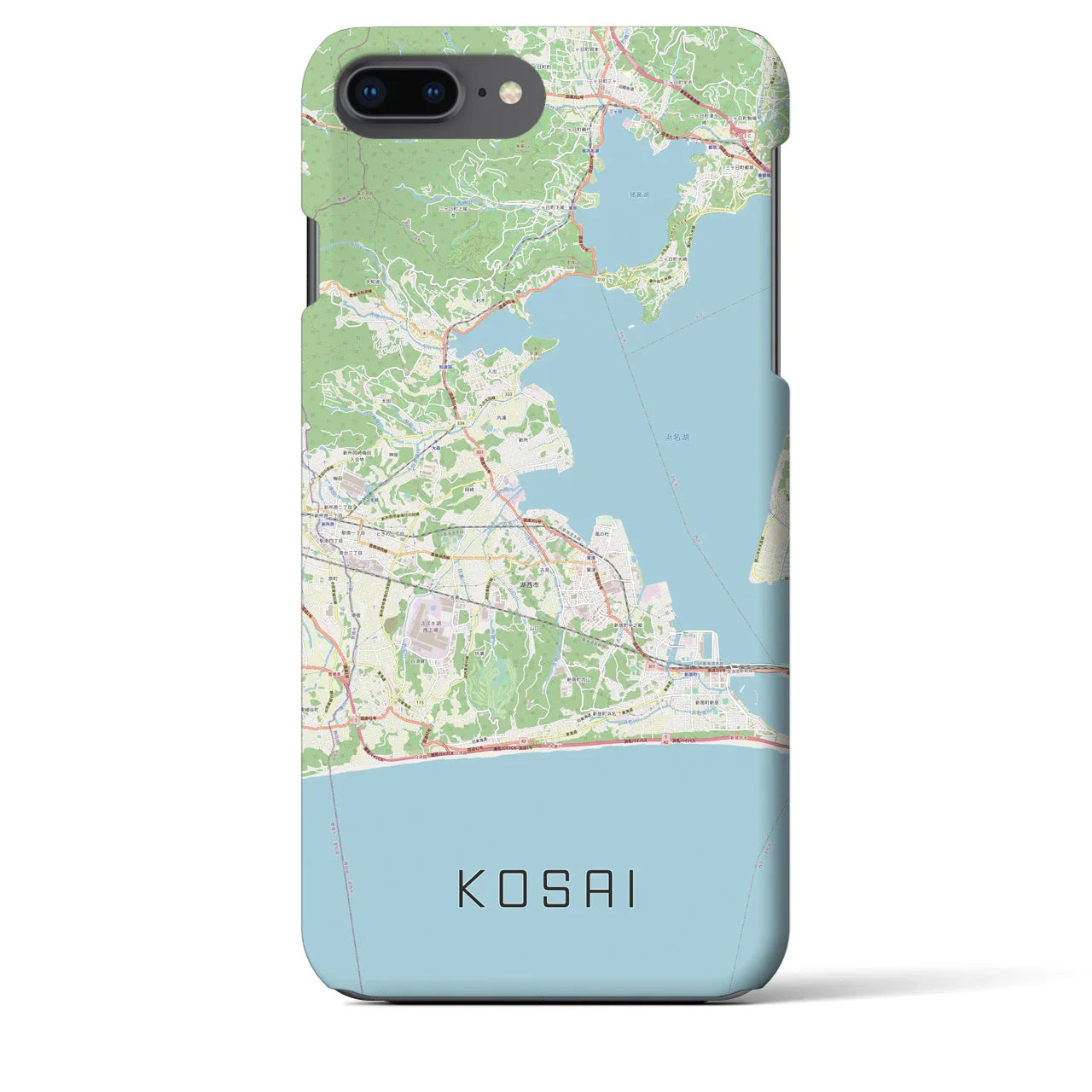 【湖西(静岡県)】地図柄iPhoneケース(バックカバータイプ)