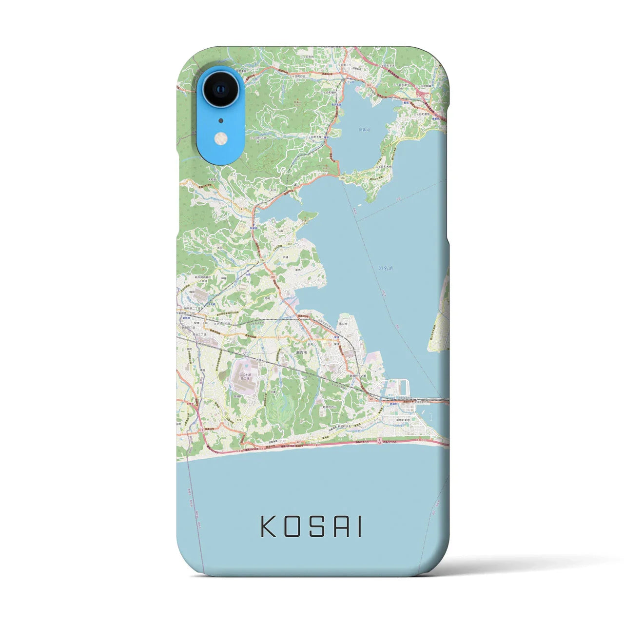 【湖西(静岡県)】地図柄iPhoneケース(バックカバータイプ)