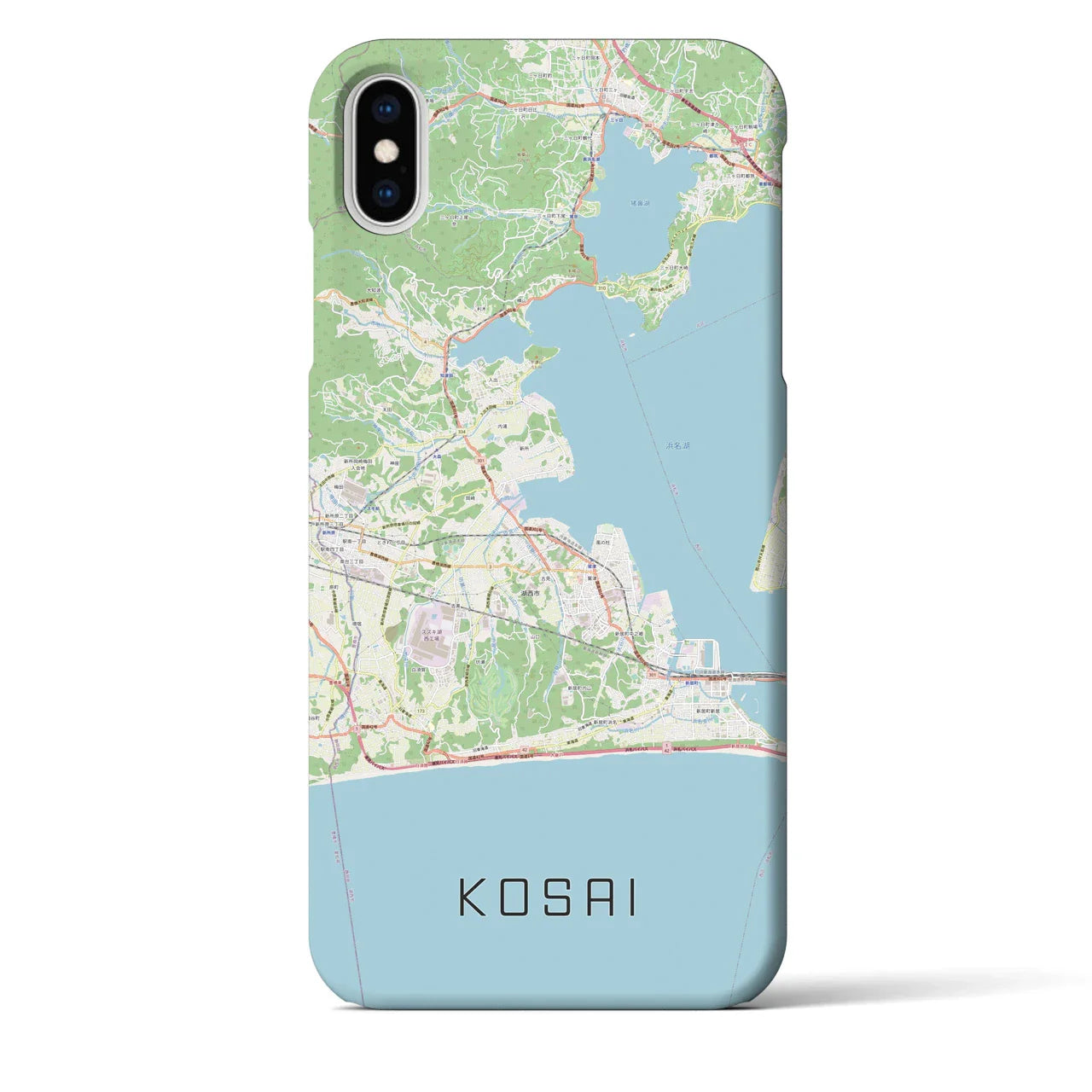 【湖西(静岡県)】地図柄iPhoneケース(バックカバータイプ)