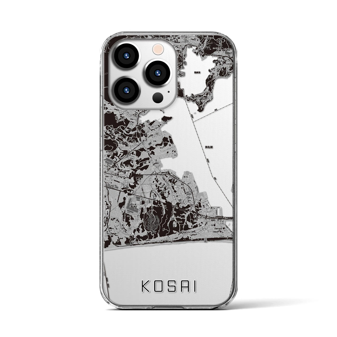 【湖西(静岡県)】地図柄iPhoneケース(クリアタイプ)