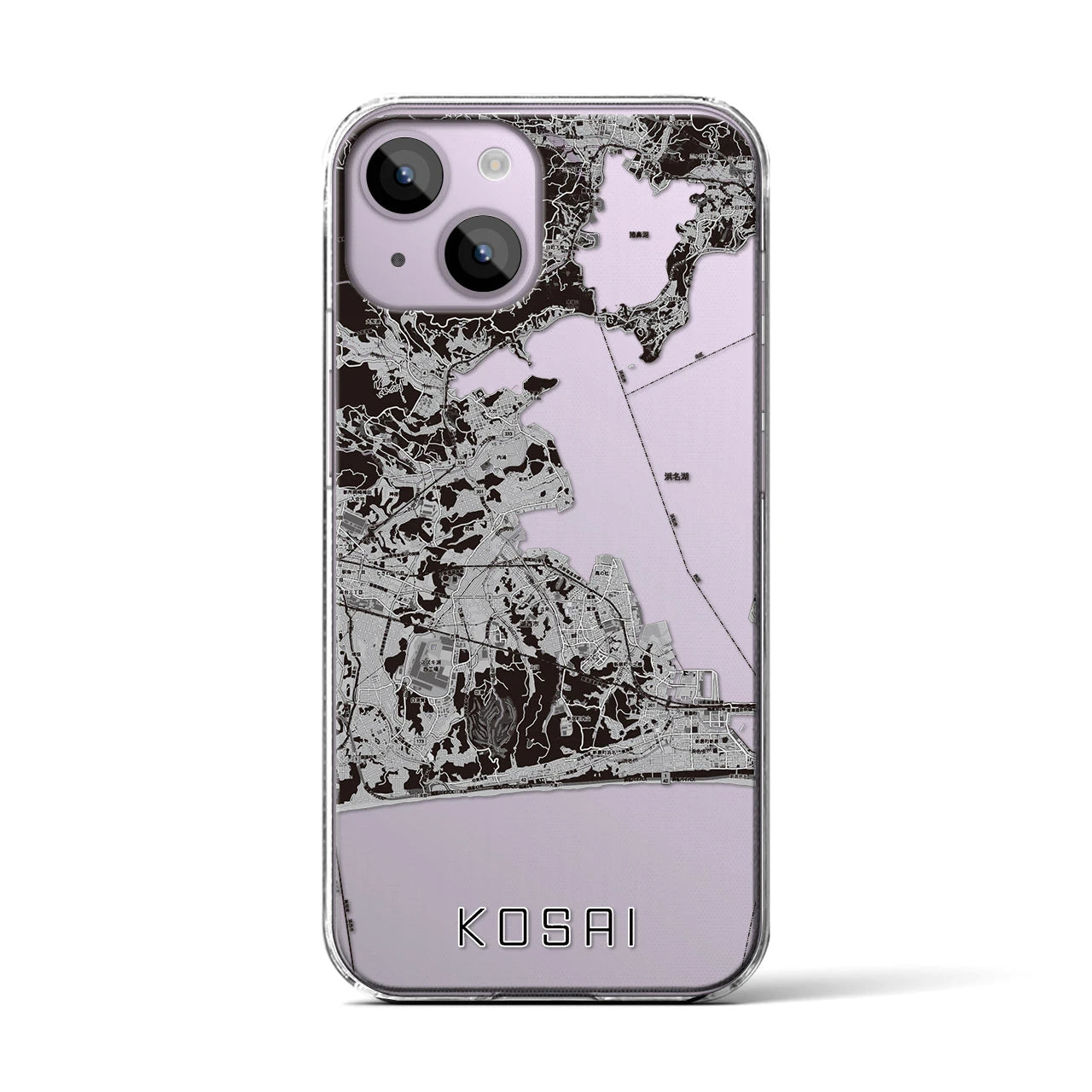 【湖西(静岡県)】地図柄iPhoneケース(クリアタイプ)