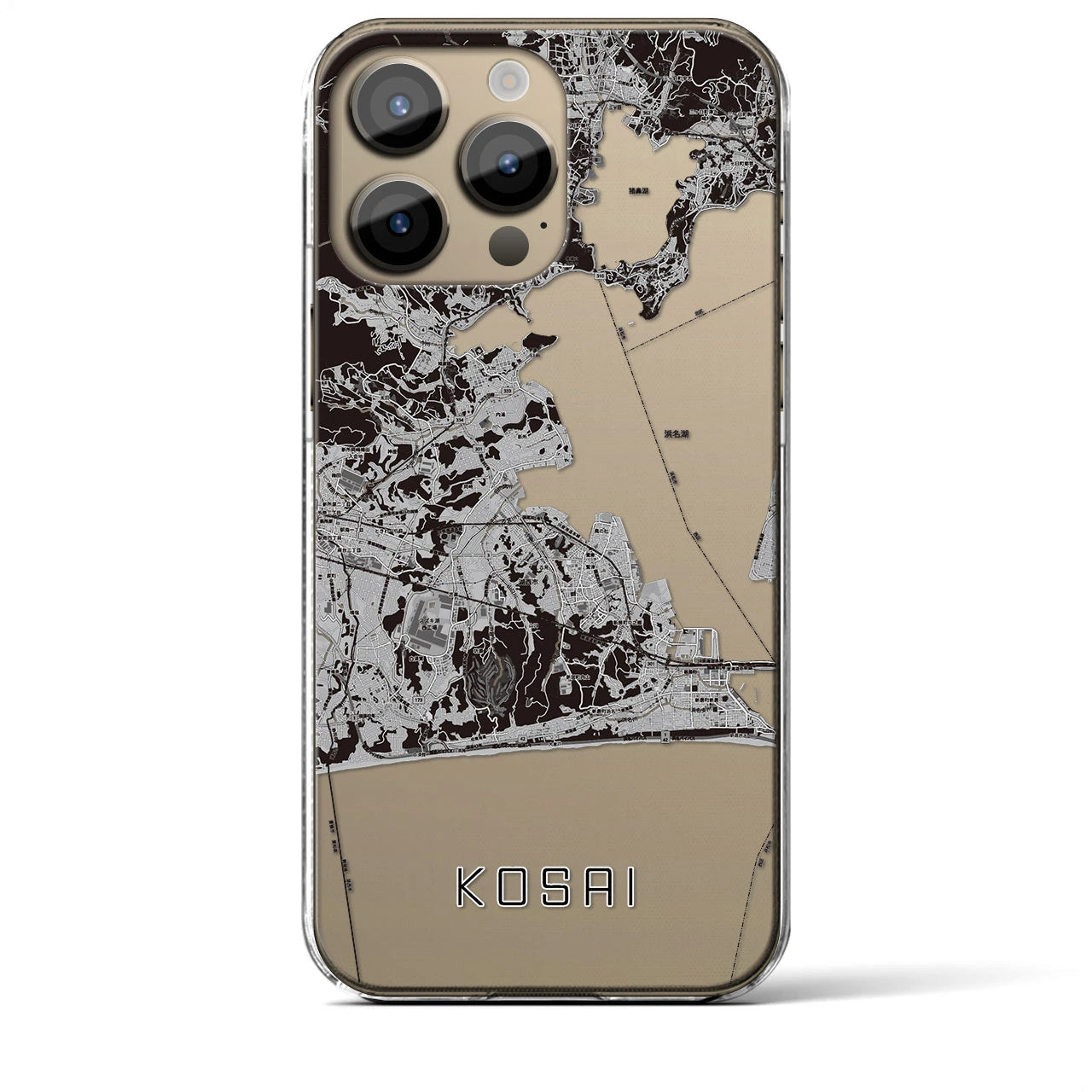 【湖西(静岡県)】地図柄iPhoneケース(クリアタイプ)