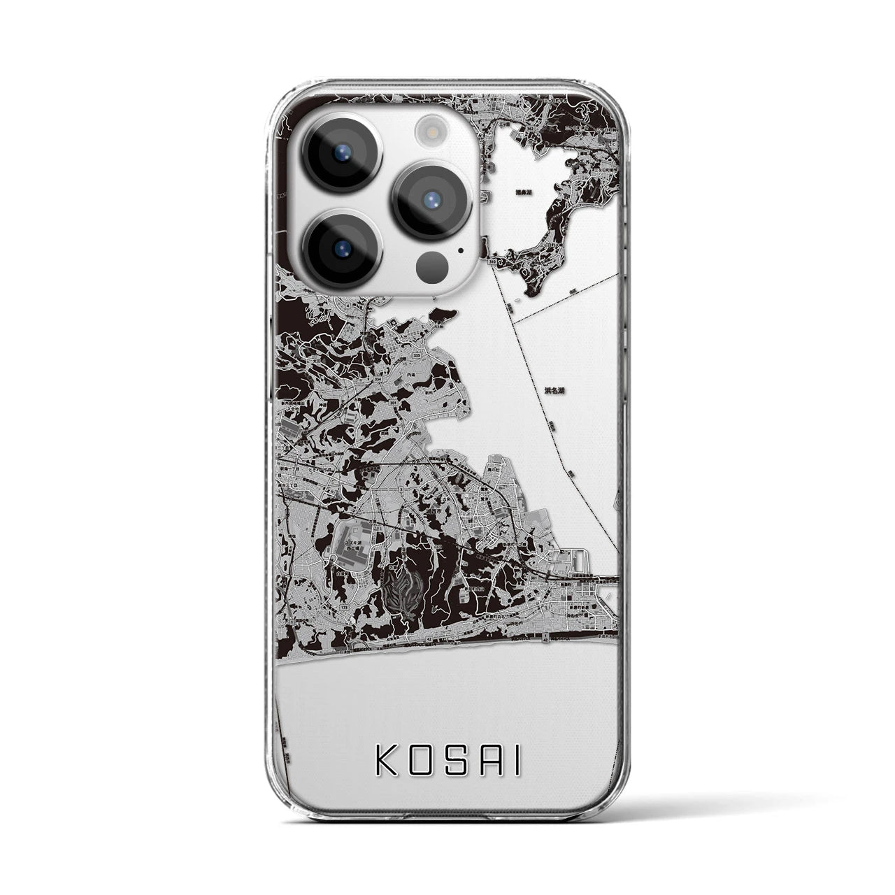 【湖西(静岡県)】地図柄iPhoneケース(クリアタイプ)