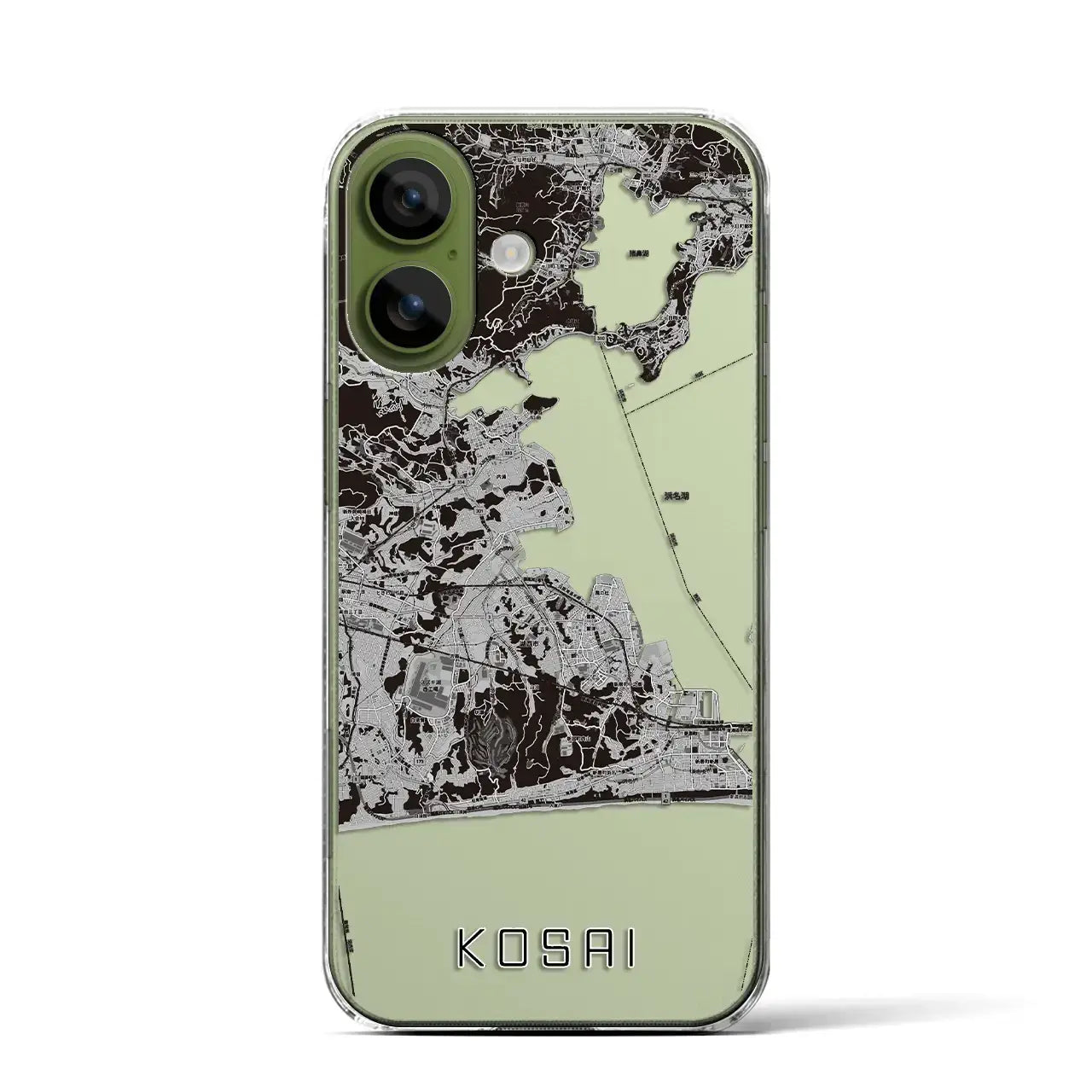 【湖西(静岡県)】地図柄iPhoneケース(クリアタイプ)