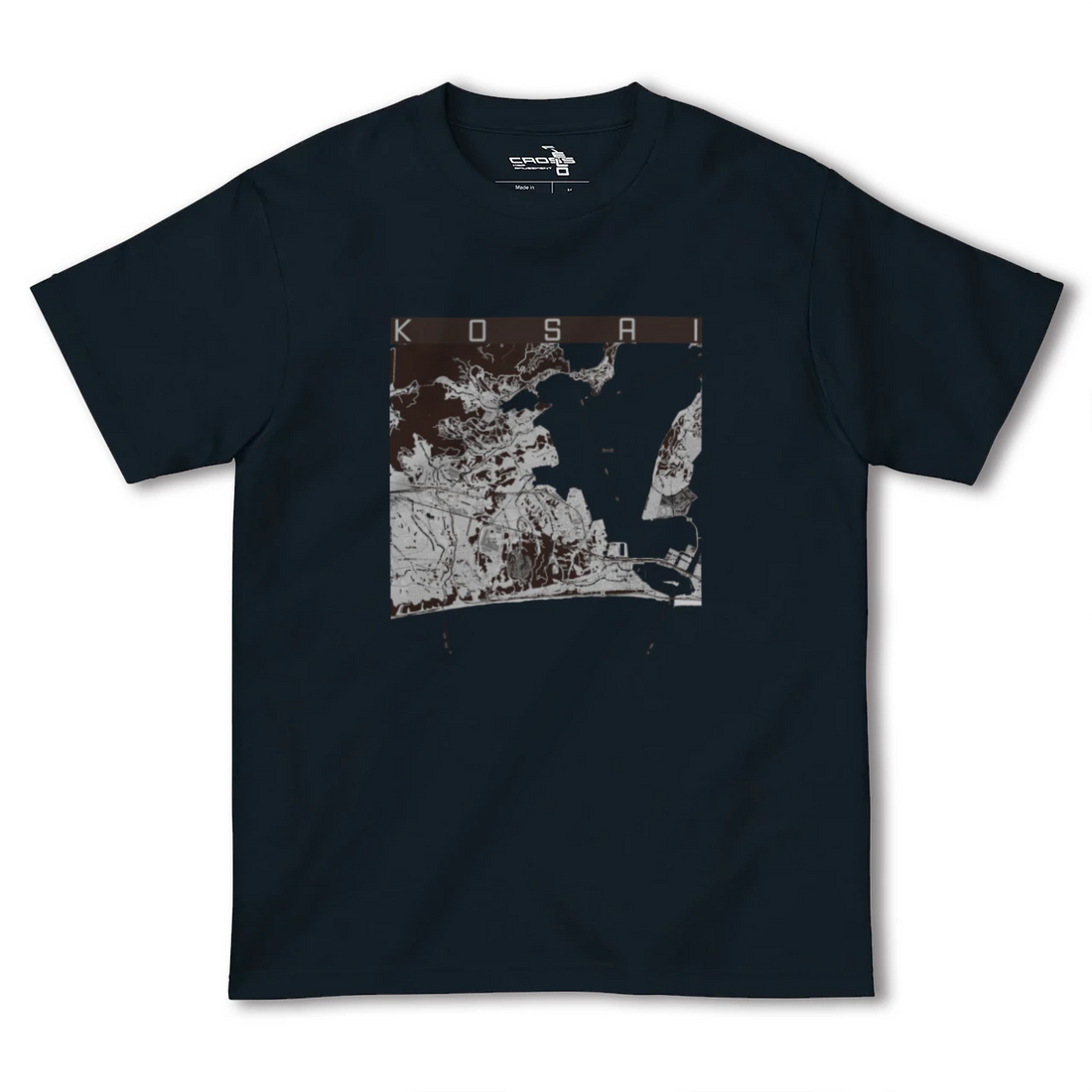 【湖西(静岡県)】地図柄ヘビーウェイトTシャツ
