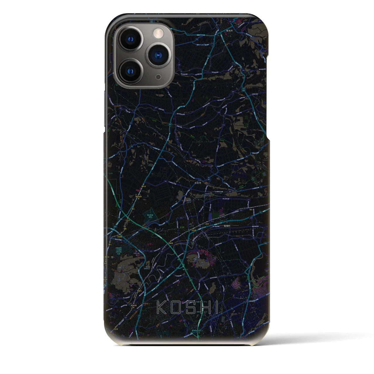 【合志(熊本県)】地図柄iPhoneケース(バックカバータイプ)
