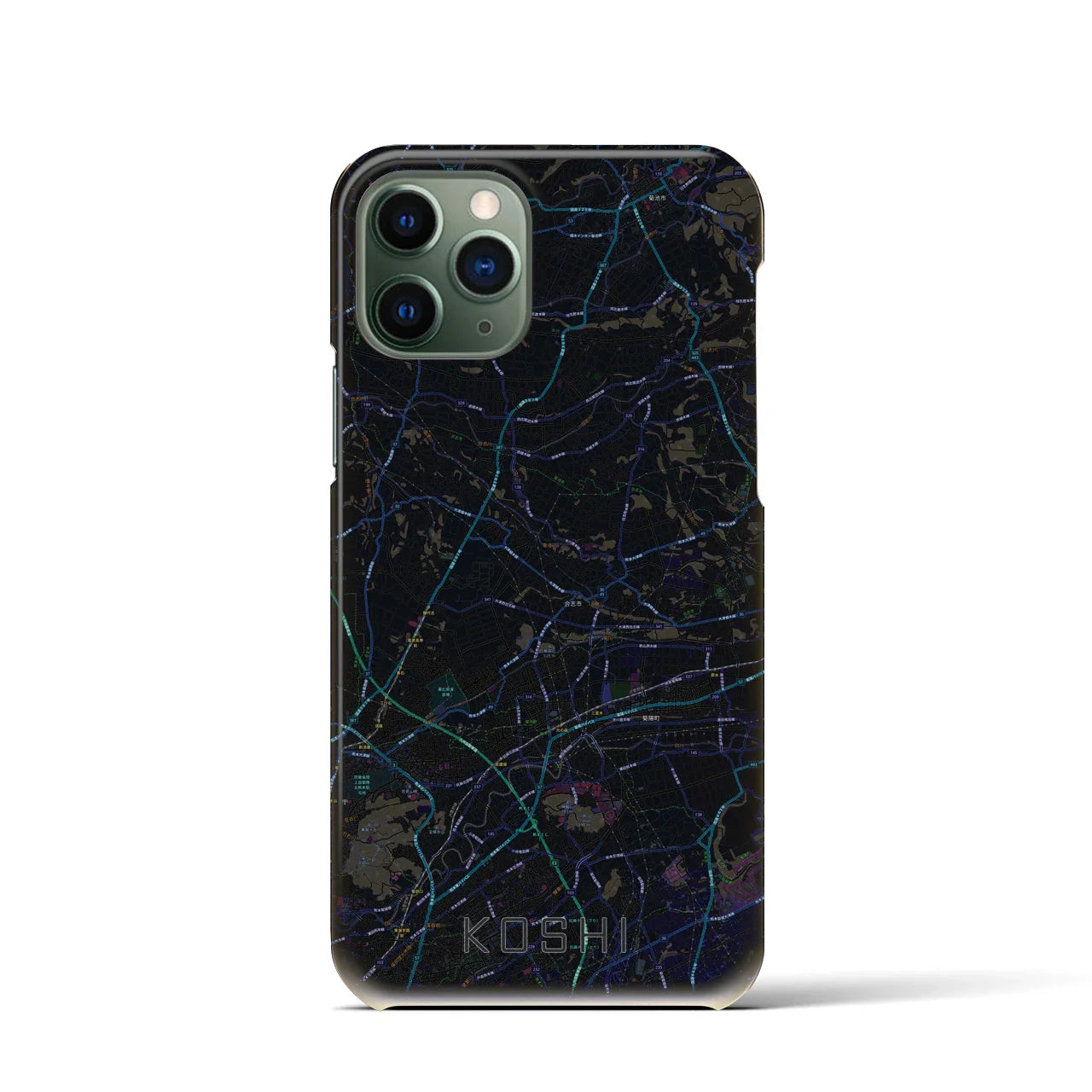 【合志(熊本県)】地図柄iPhoneケース(バックカバータイプ)