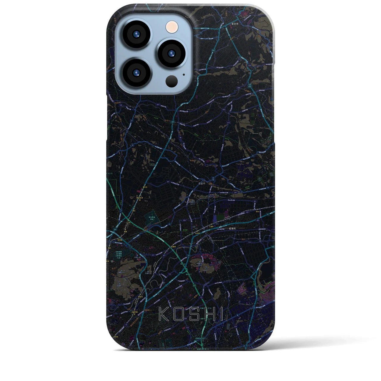 【合志(熊本県)】地図柄iPhoneケース(バックカバータイプ)