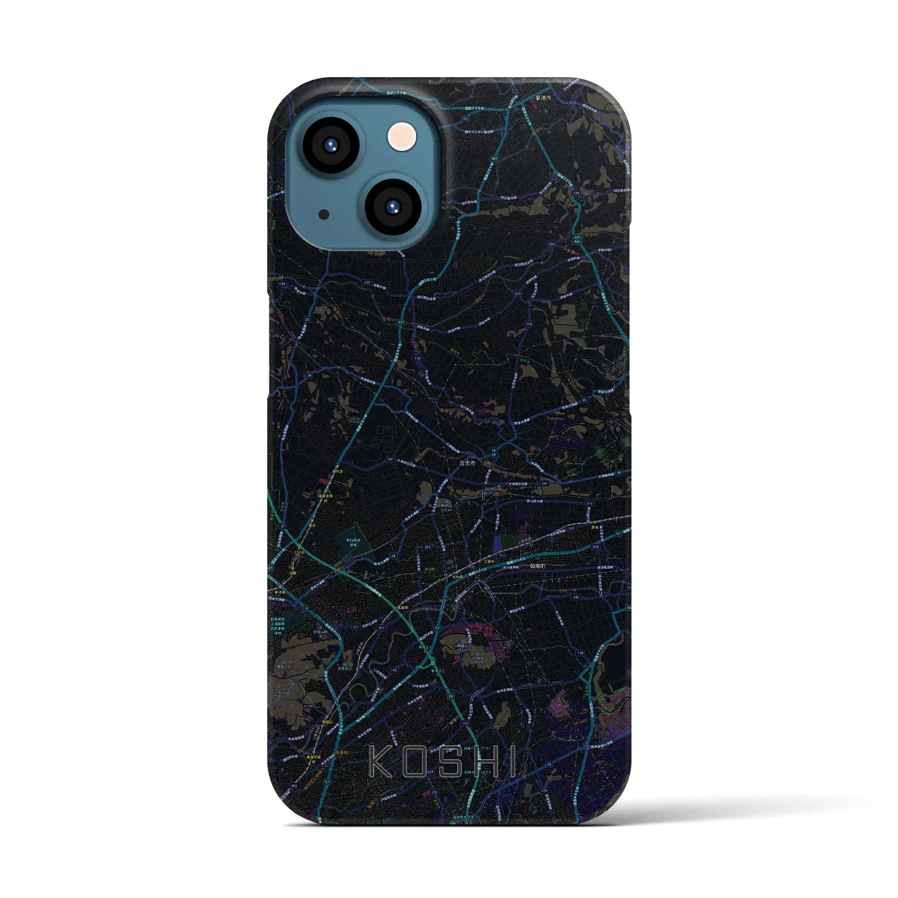 【合志(熊本県)】地図柄iPhoneケース(バックカバータイプ)