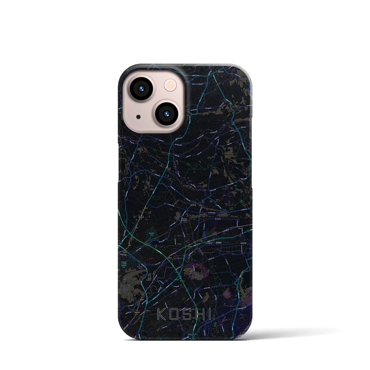 【合志(熊本県)】地図柄iPhoneケース(バックカバータイプ)