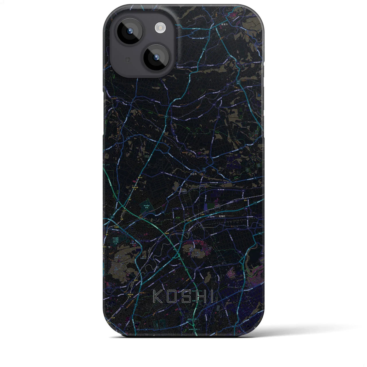 【合志(熊本県)】地図柄iPhoneケース(バックカバータイプ)