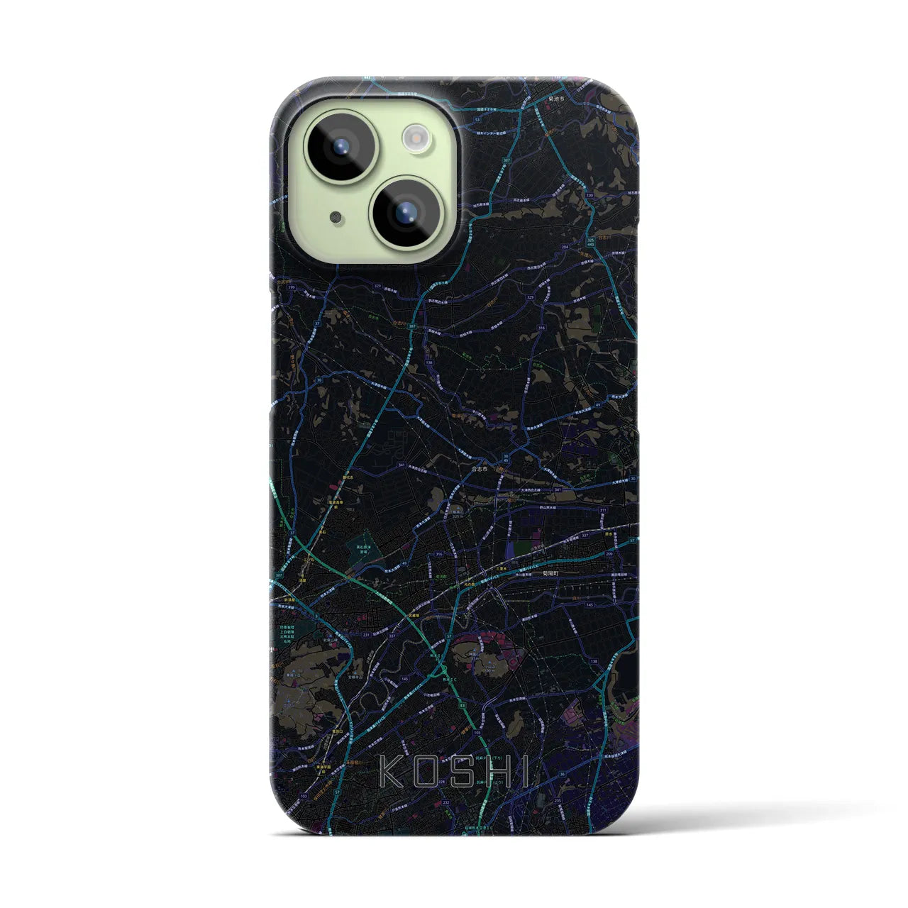 【合志(熊本県)】地図柄iPhoneケース(バックカバータイプ)