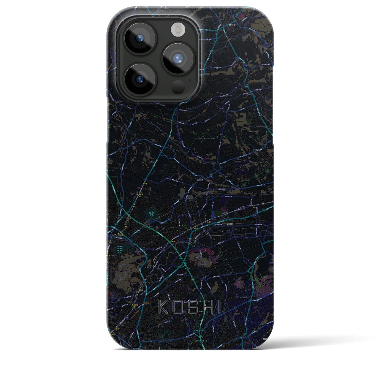 【合志(熊本県)】地図柄iPhoneケース(バックカバータイプ)