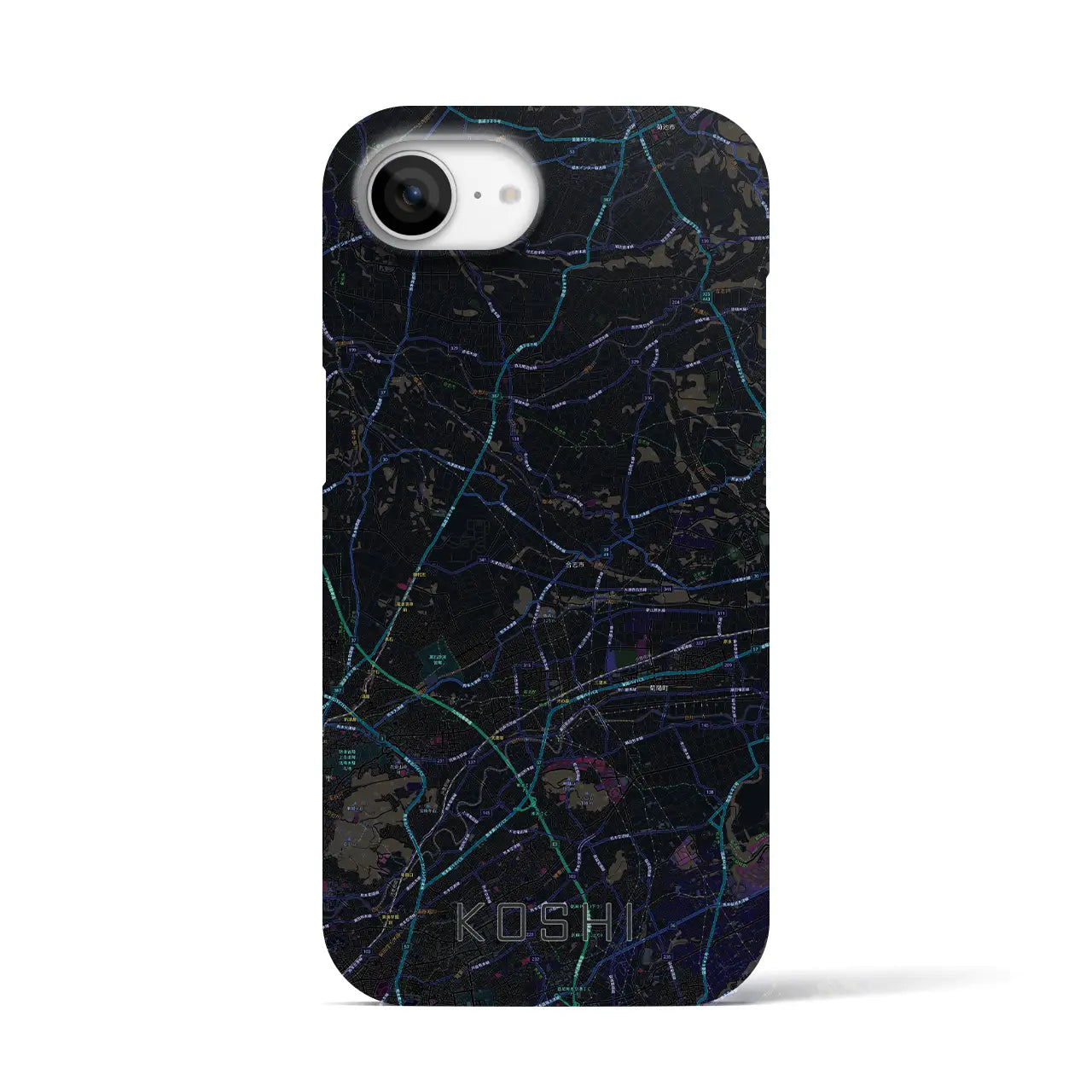 【合志(熊本県)】地図柄iPhoneケース(バックカバータイプ)