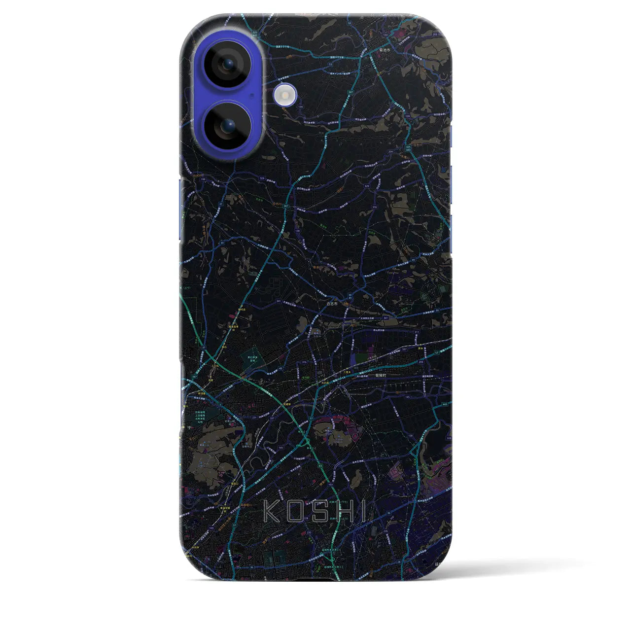 【合志(熊本県)】地図柄iPhoneケース(バックカバータイプ)