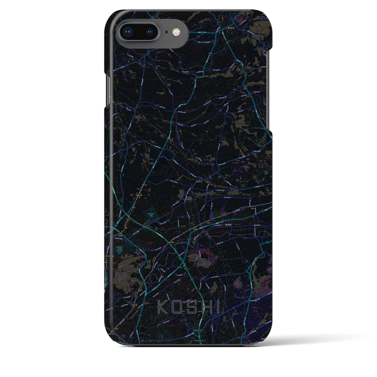 【合志(熊本県)】地図柄iPhoneケース(バックカバータイプ)