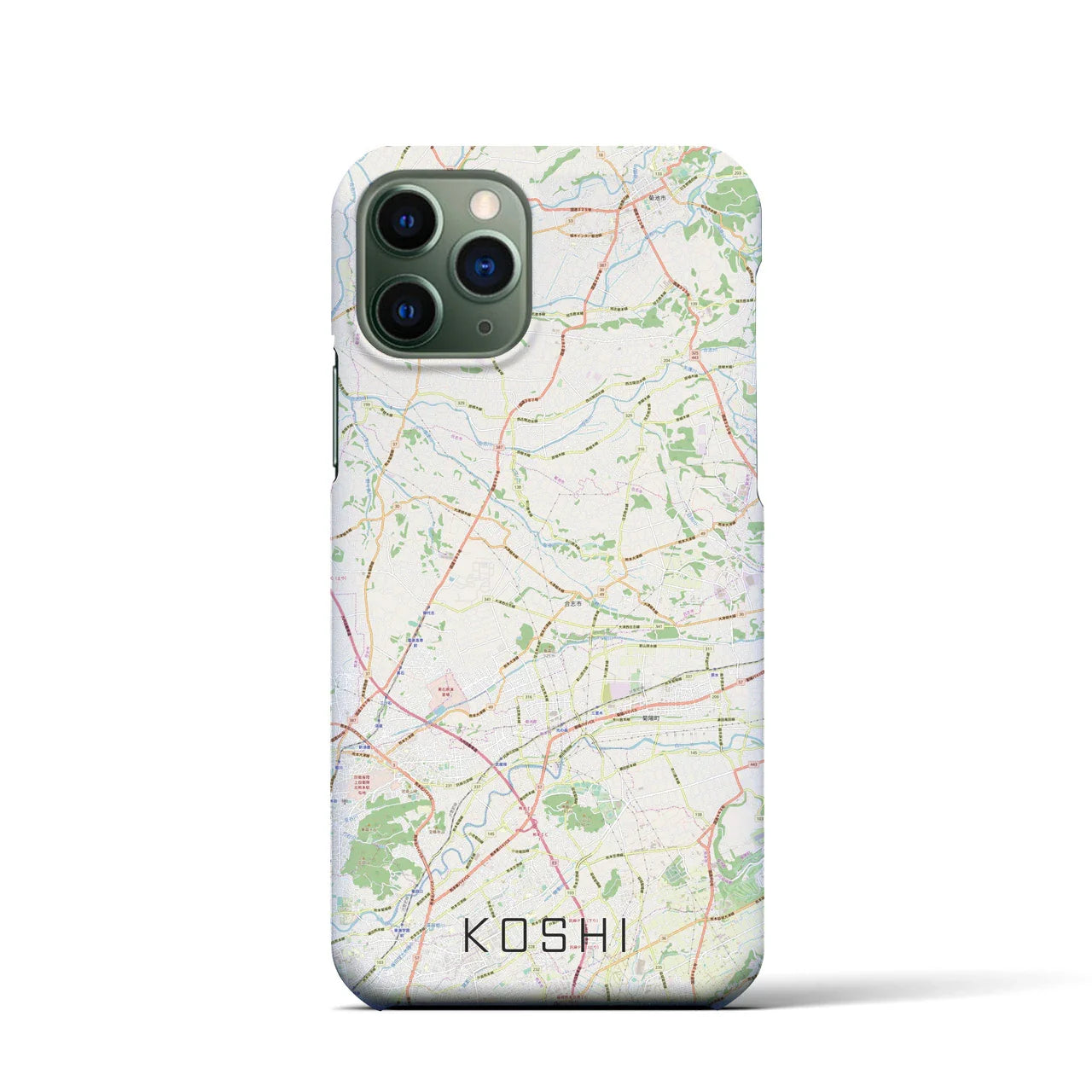 【合志(熊本県)】地図柄iPhoneケース(バックカバータイプ)