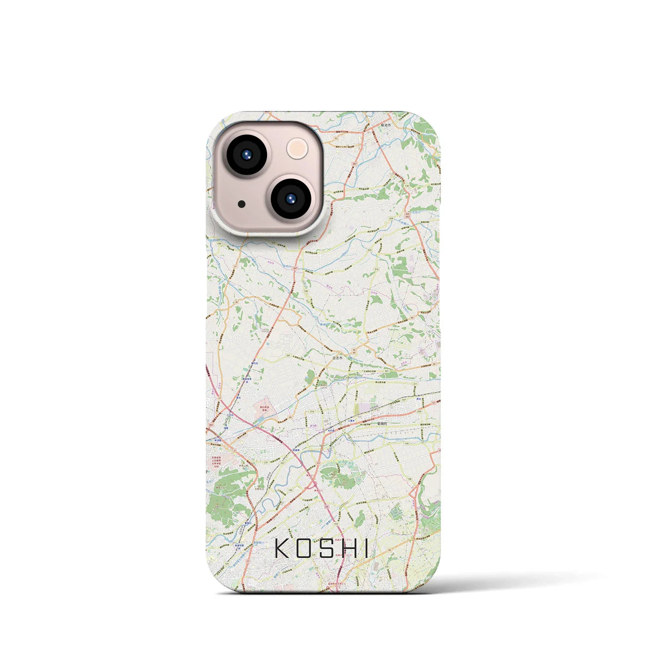 【合志(熊本県)】地図柄iPhoneケース(バックカバータイプ)