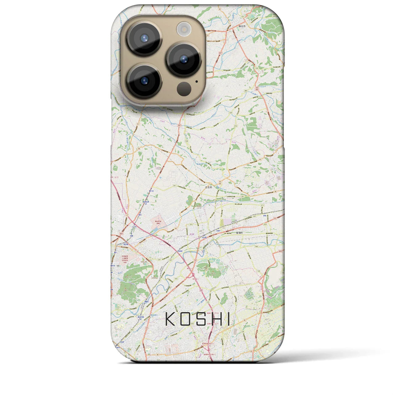 【合志(熊本県)】地図柄iPhoneケース(バックカバータイプ)