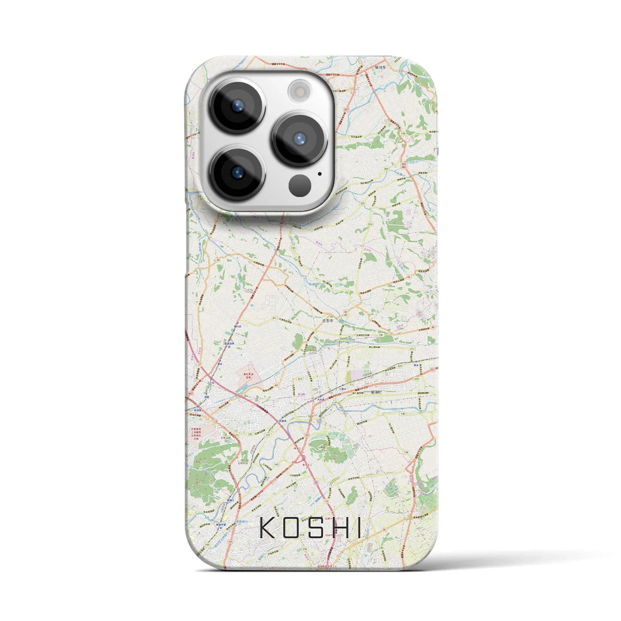 【合志(熊本県)】地図柄iPhoneケース(バックカバータイプ)
