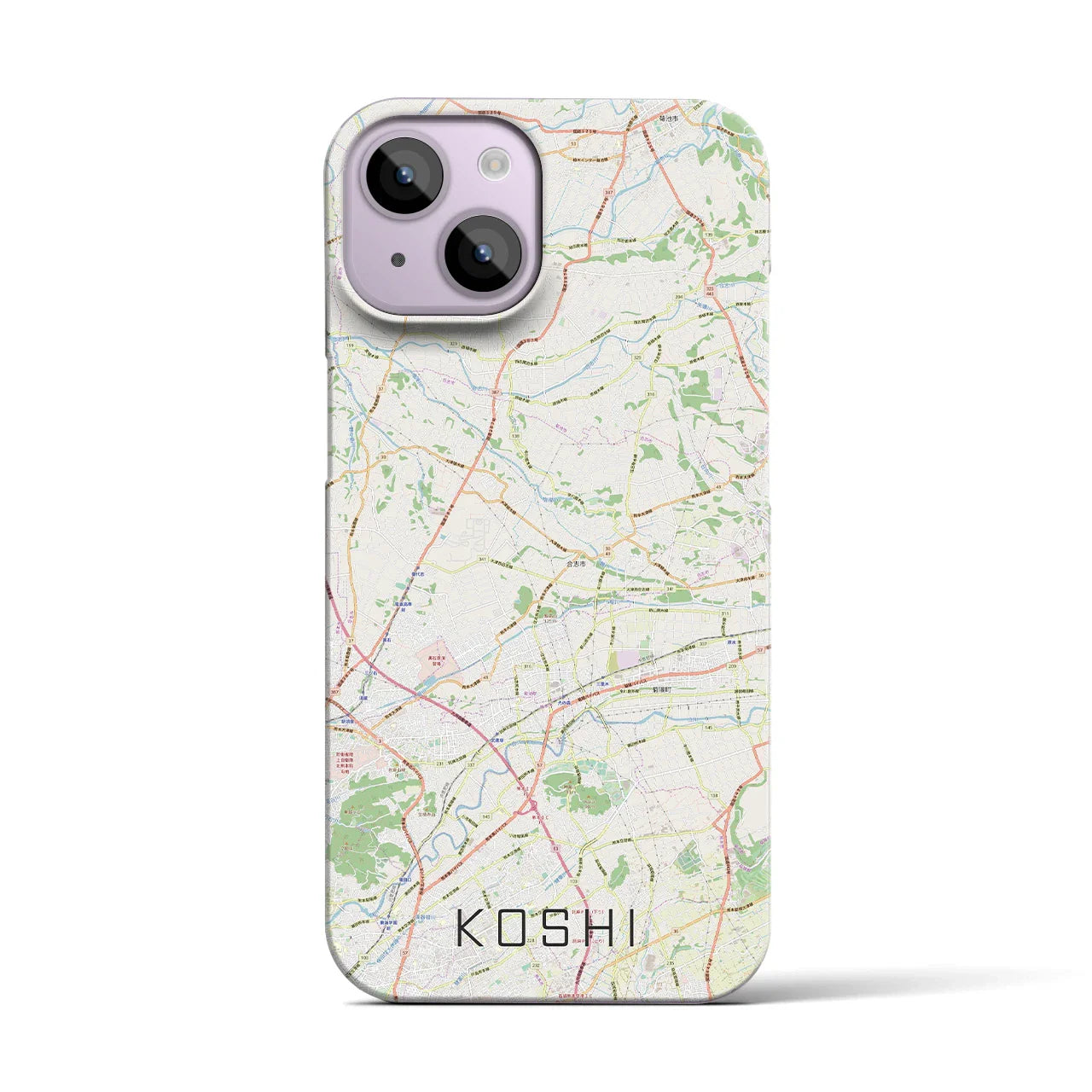 【合志(熊本県)】地図柄iPhoneケース(バックカバータイプ)