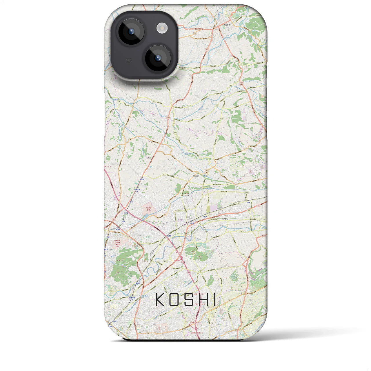 【合志(熊本県)】地図柄iPhoneケース(バックカバータイプ)