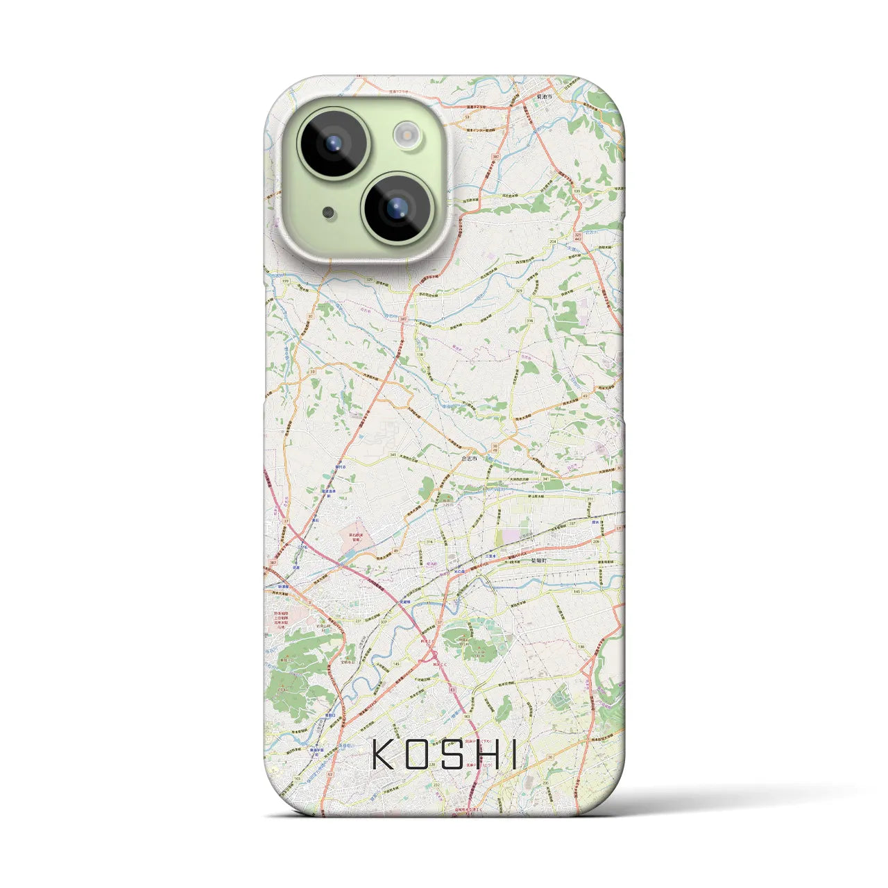 【合志(熊本県)】地図柄iPhoneケース(バックカバータイプ)