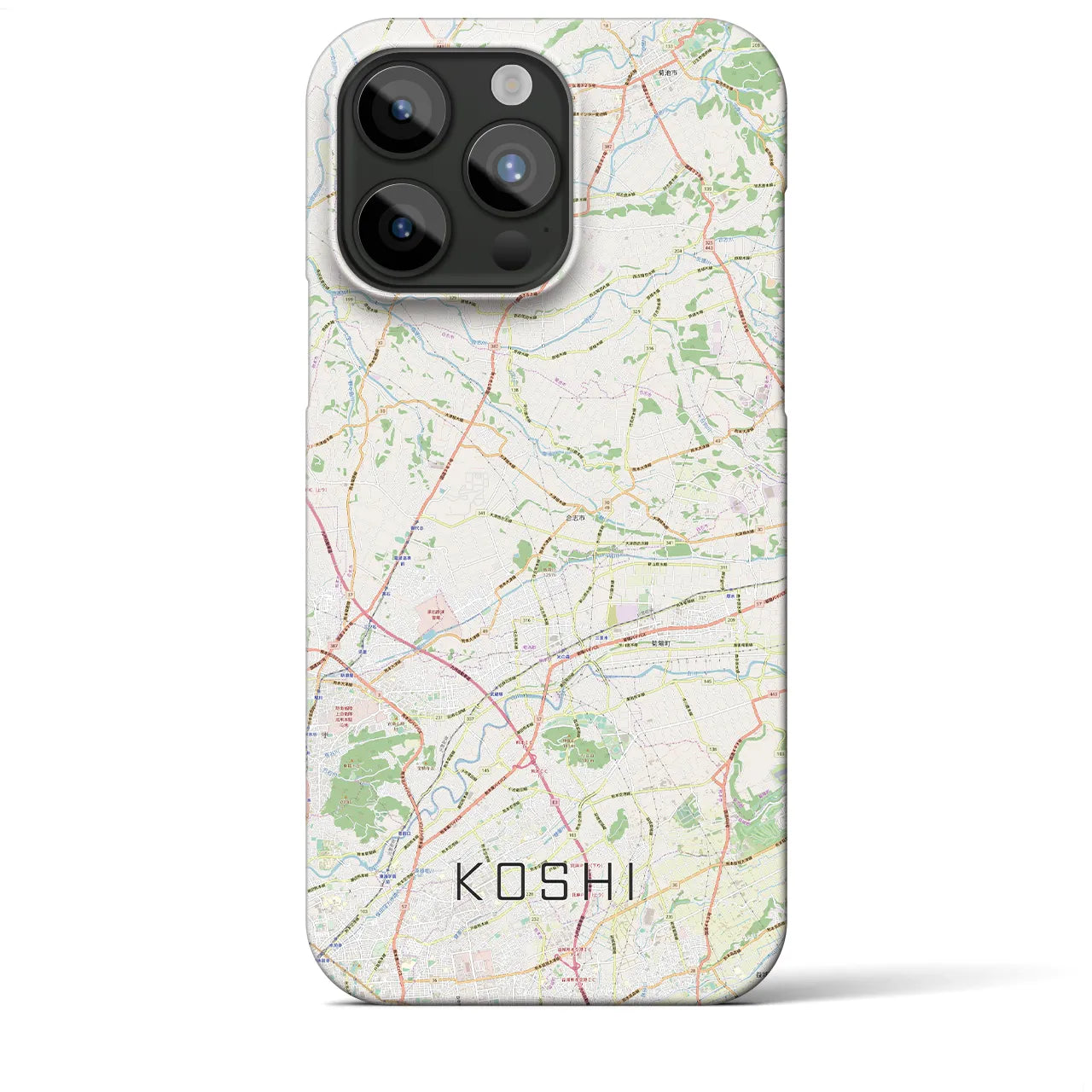【合志(熊本県)】地図柄iPhoneケース(バックカバータイプ)